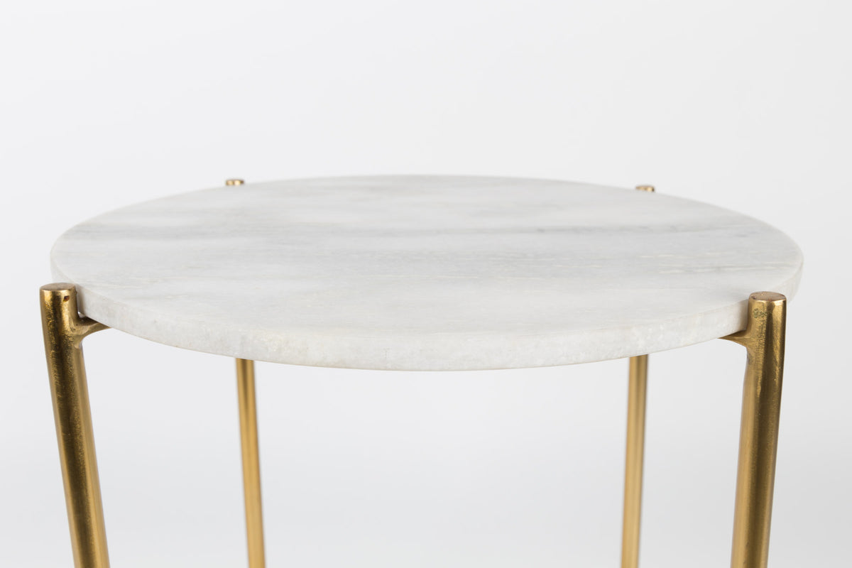 Beistelltisch TIMPA MARBLE in Weiss präsentiert im Onlineshop von KAQTU Design AG. Couchtisch ist von White Label Living