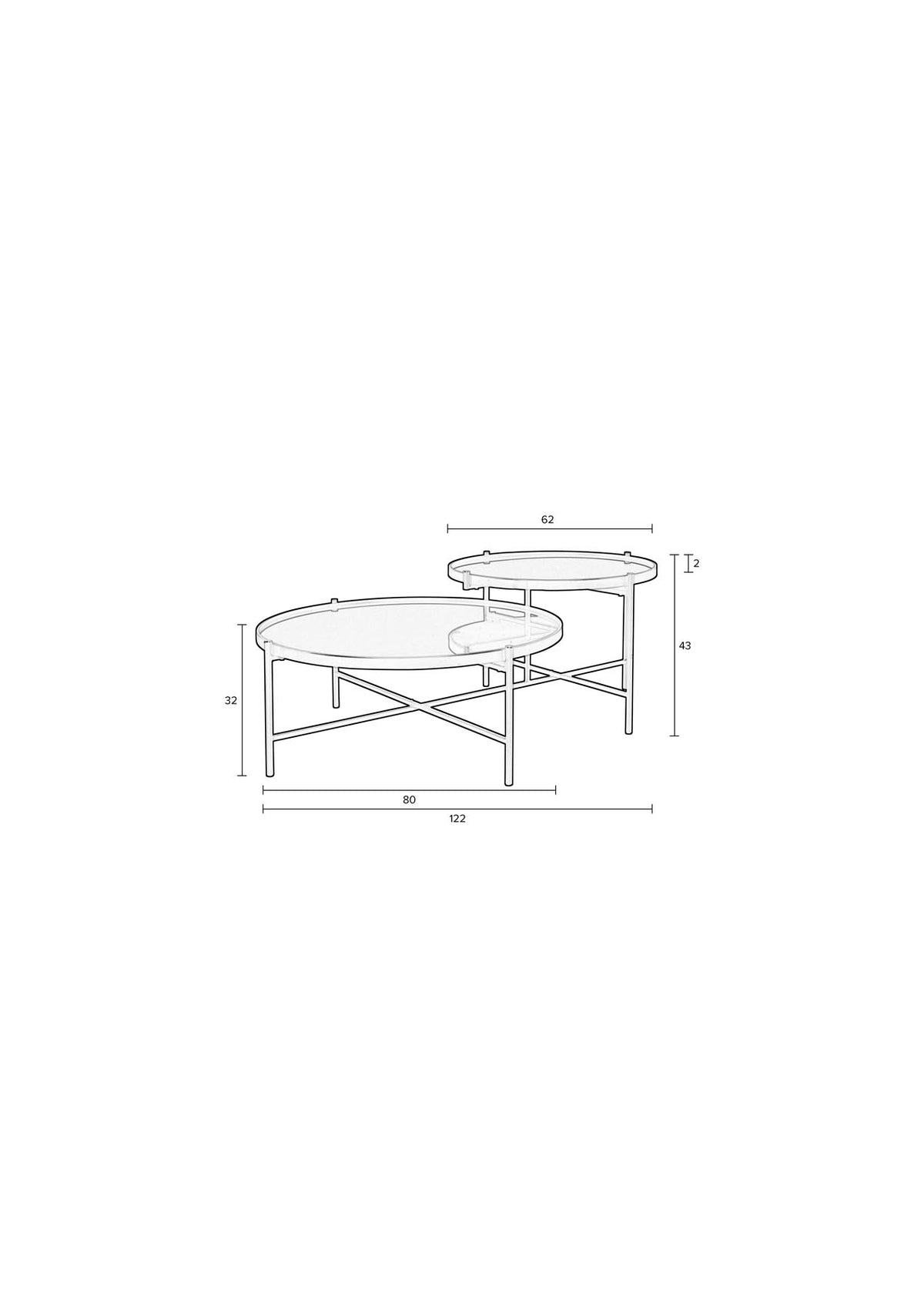 Beistelltisch LI in Schwarz präsentiert im Onlineshop von KAQTU Design AG. Couchtisch ist von White Label Living