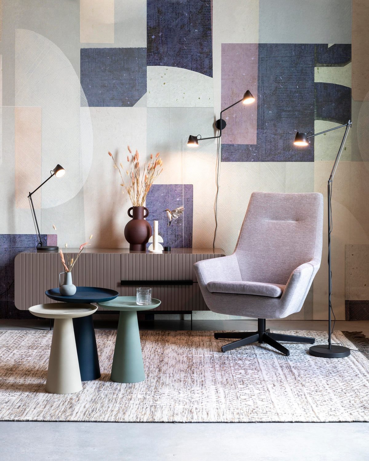 Beistelltisch Ringar in Elfenbein präsentiert im Onlineshop von KAQTU Design AG. Beistelltisch ist von White Label Living