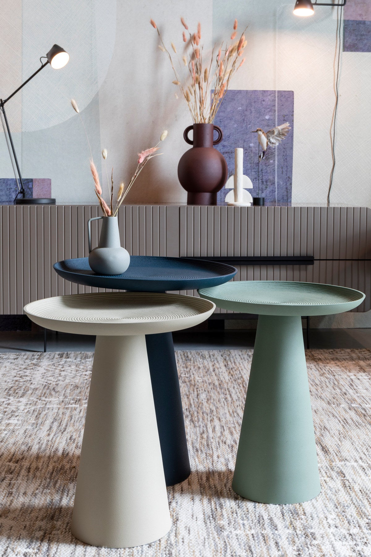 Beistelltisch Ringar in Grün präsentiert im Onlineshop von KAQTU Design AG. Beistelltisch ist von White Label Living