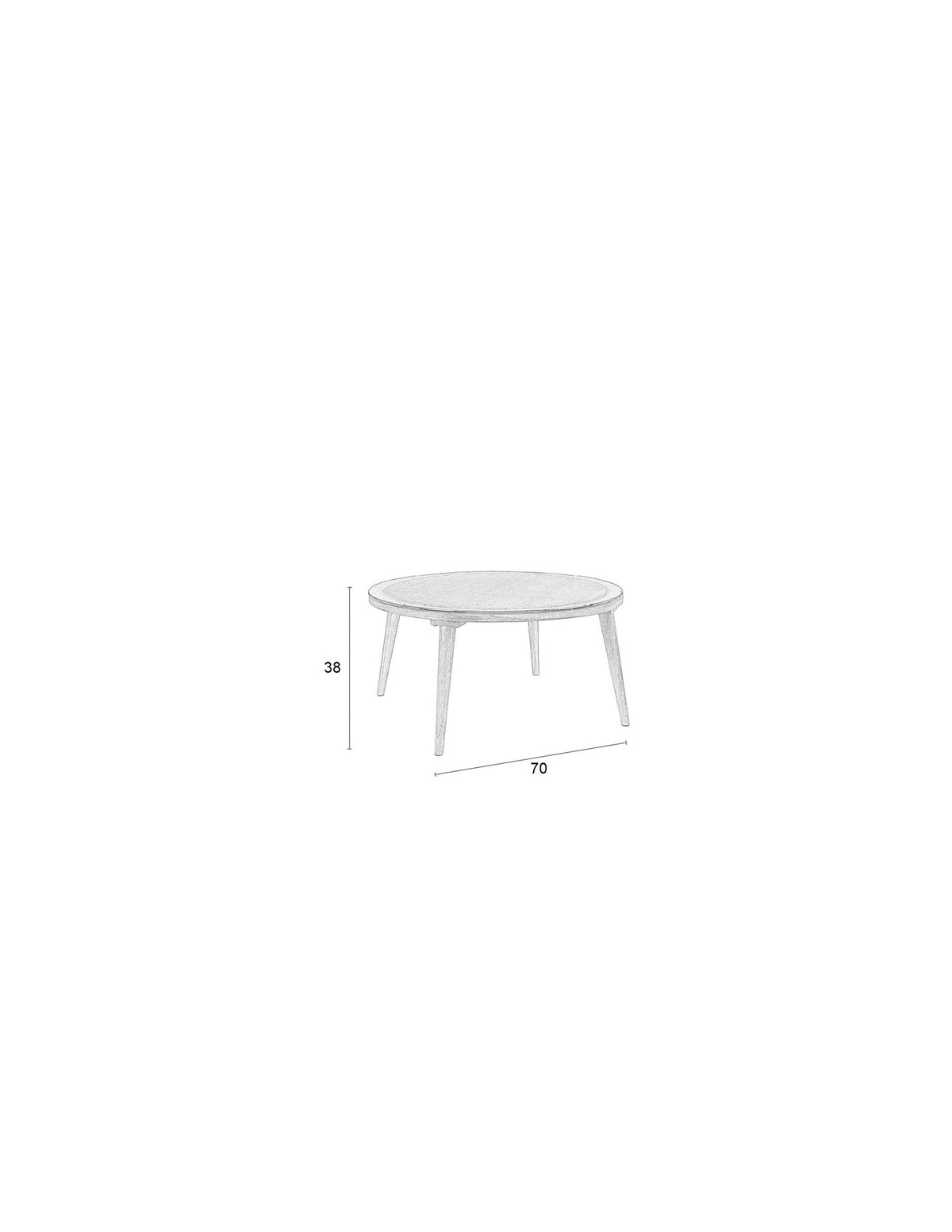 Coffee Tisch Haru Round in Beige/Natur präsentiert im Onlineshop von KAQTU Design AG. Couchtisch ist von White Label Living