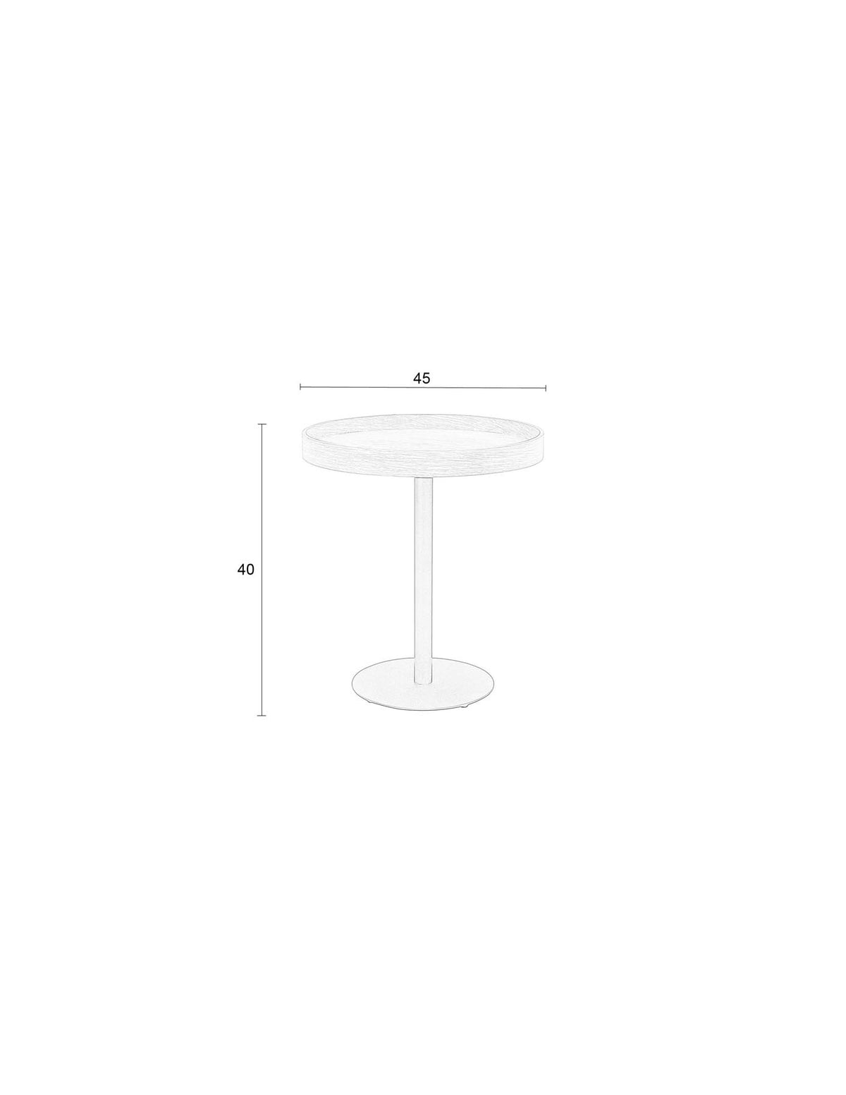 Beistelltisch Yuri S in Braun präsentiert im Onlineshop von KAQTU Design AG. Beistelltisch ist von White Label Living