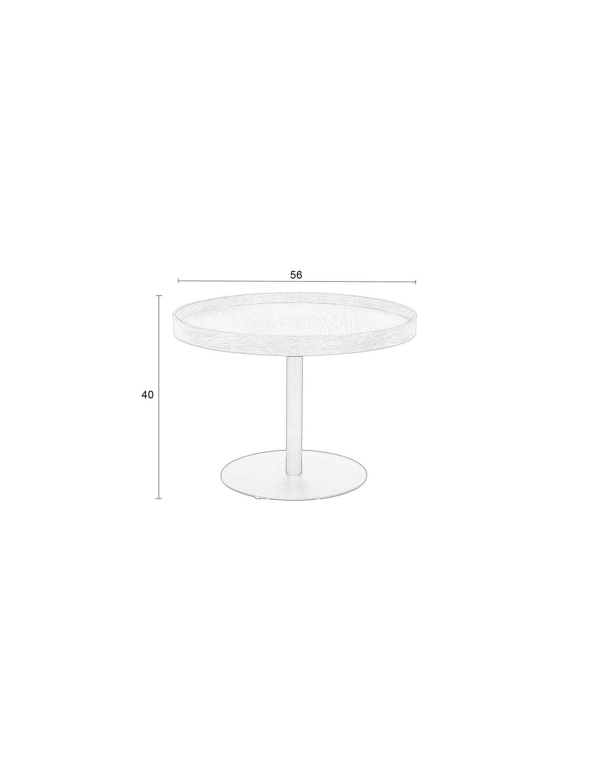 Beistelltisch Yuri Oak M in Braun präsentiert im Onlineshop von KAQTU Design AG. Couchtisch ist von White Label Living