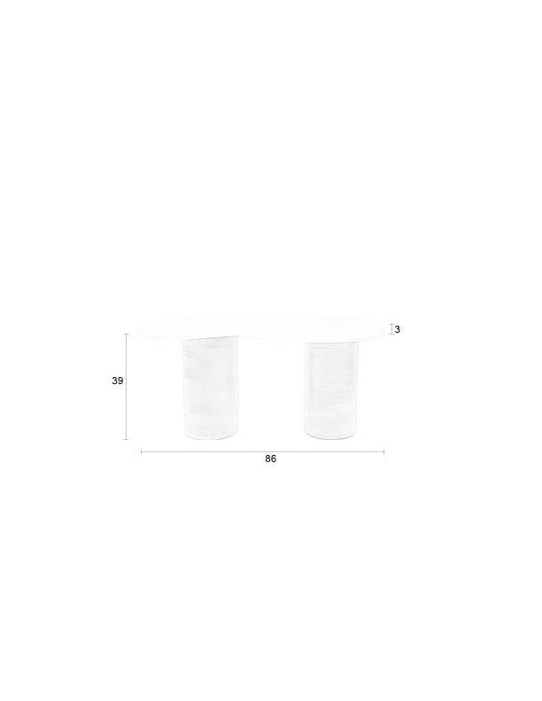 Peli Couchtisch in beige präsentiert im Onlineshop von KAQTU Design AG. Couchtisch ist von White Label Living