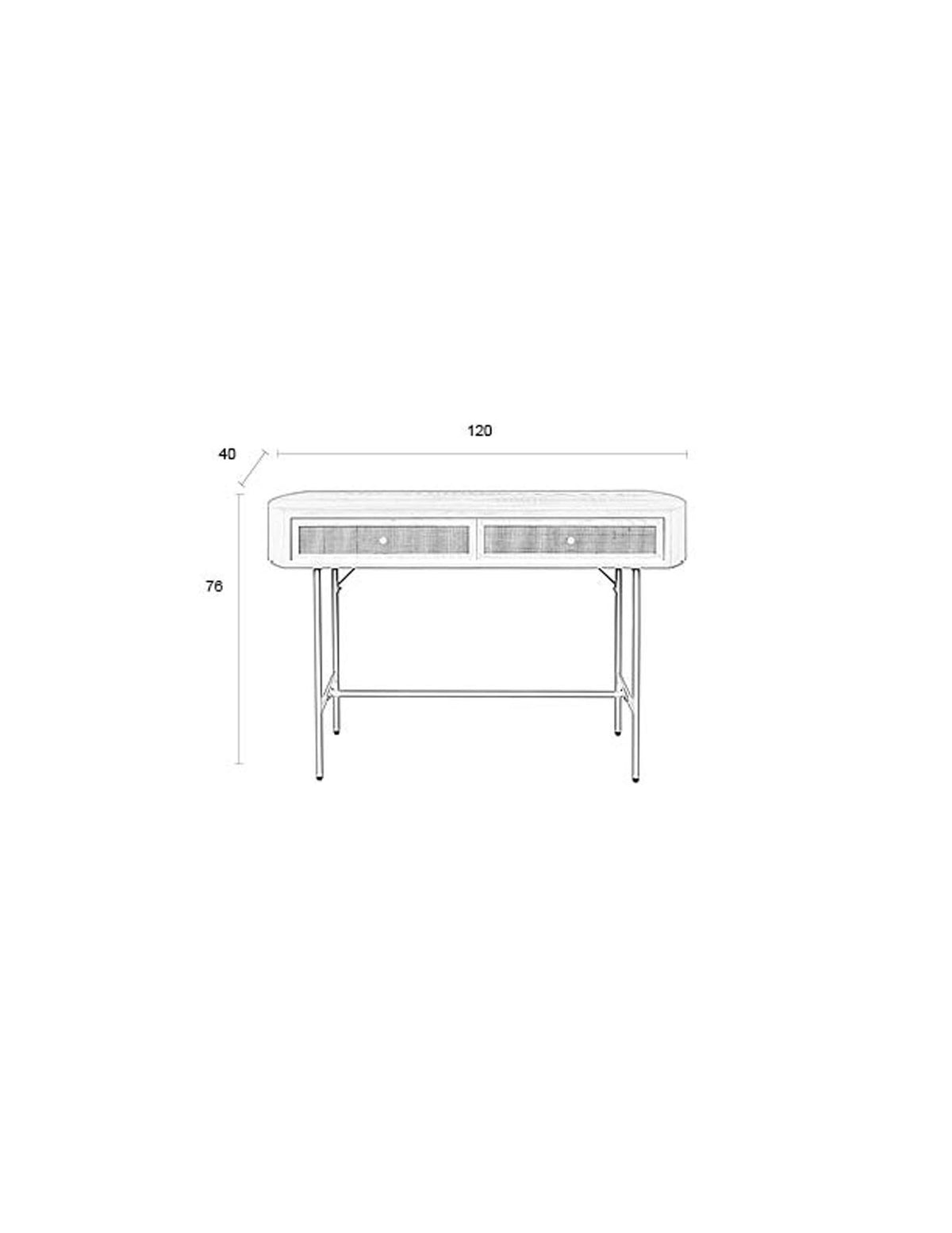 Konsolentisch AMAYA 2DR in beige präsentiert im Onlineshop von KAQTU Design AG. Konsolentisch ist von White Label Living
