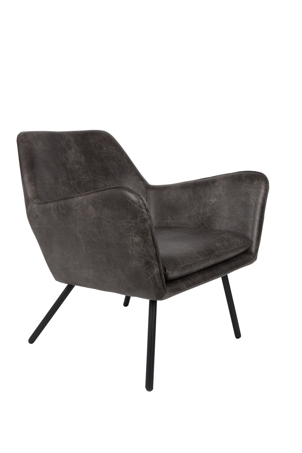 Sessel BON in Dunkelgrau präsentiert im Onlineshop von KAQTU Design AG. Sessel mit Armlehnen ist von White Label Living