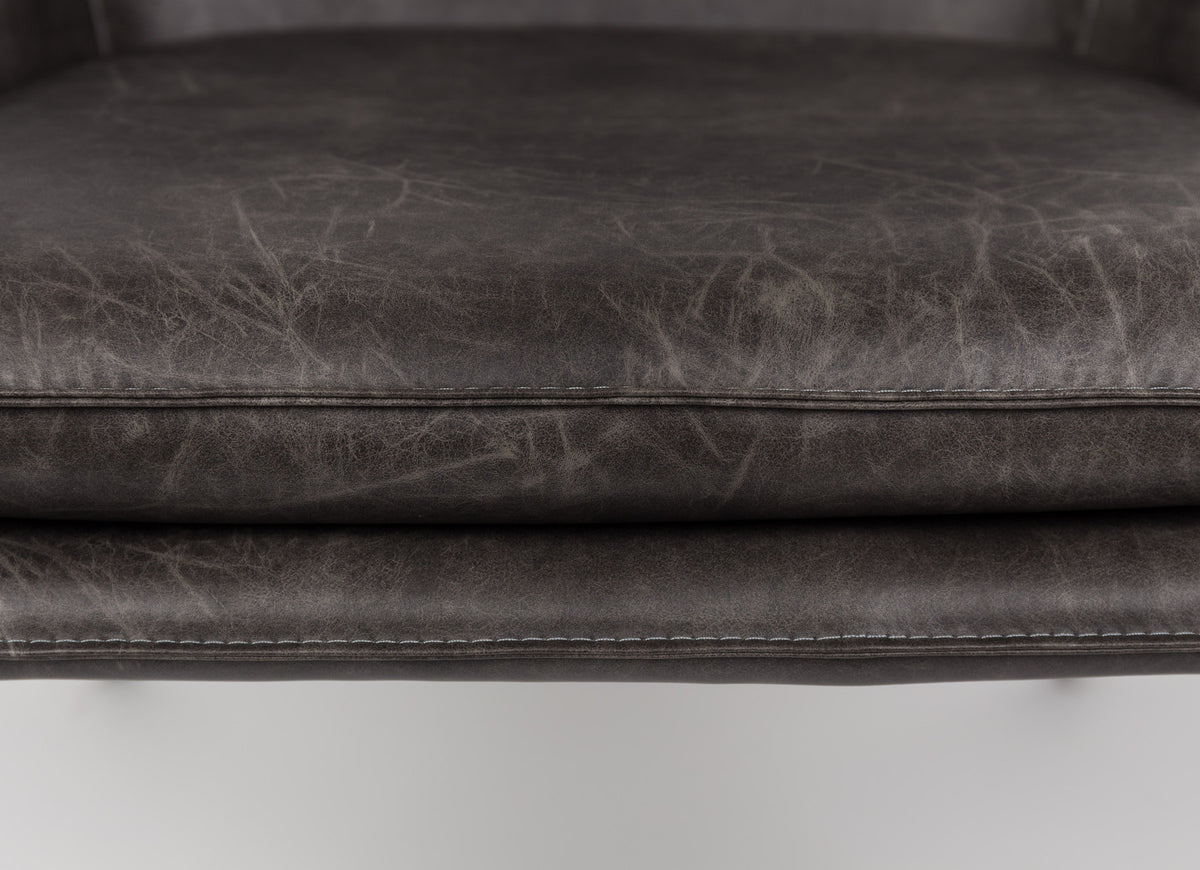 Sessel BON in Dunkelgrau präsentiert im Onlineshop von KAQTU Design AG. Sessel mit Armlehnen ist von White Label Living