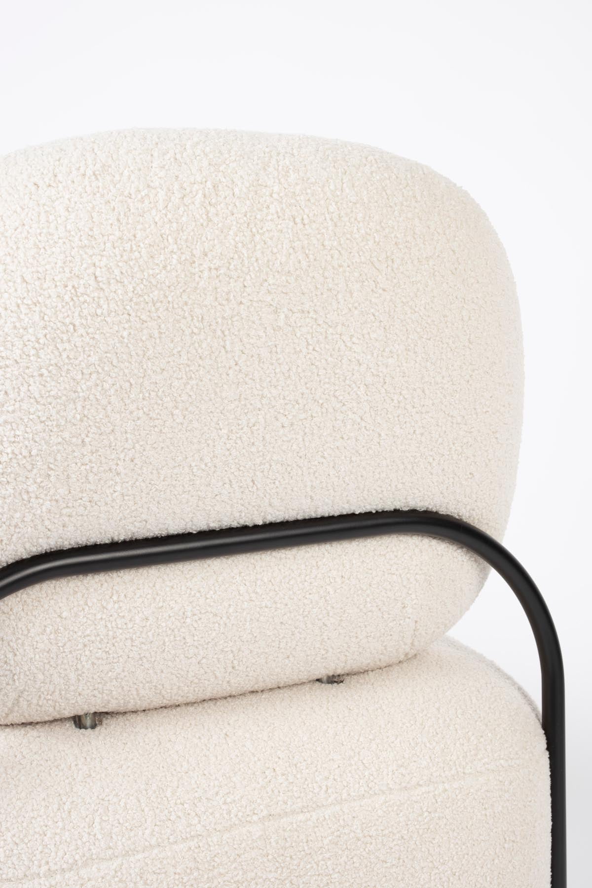 Sessel POLLY in Elfenbein präsentiert im Onlineshop von KAQTU Design AG. Sessel ist von White Label Living