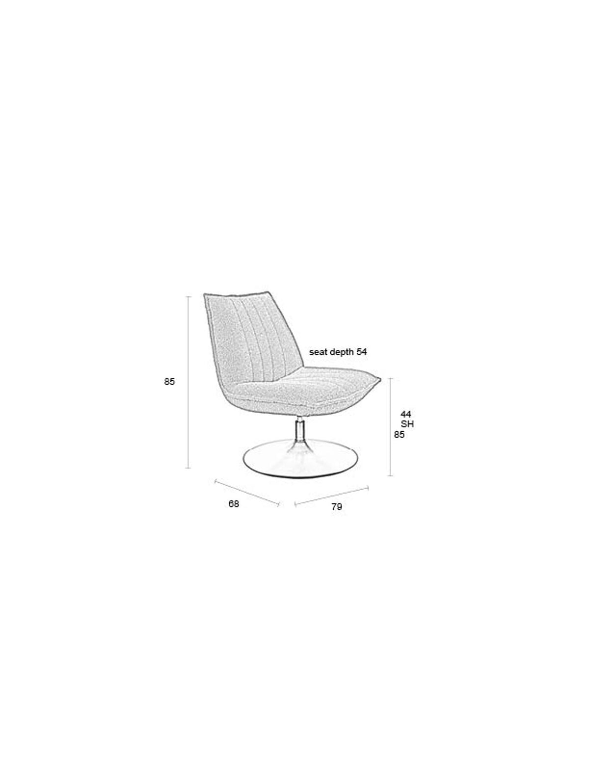 Loungesessel JAX in Weiss präsentiert im Onlineshop von KAQTU Design AG. Sessel ist von White Label Living