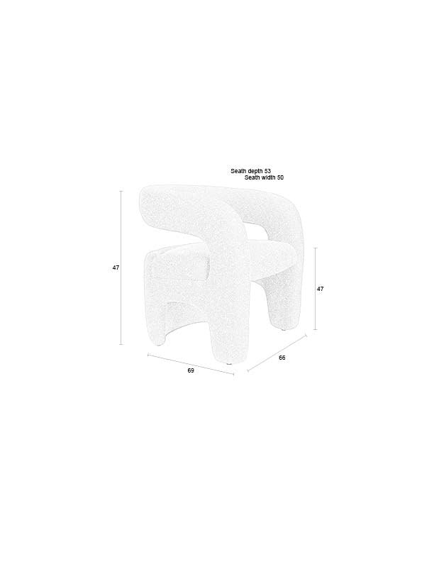 Loungesessel Nova in Weiss präsentiert im Onlineshop von KAQTU Design AG. Sessel mit Armlehnen ist von White Label Living