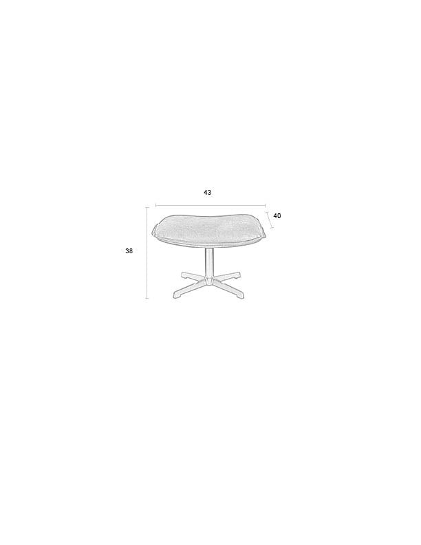 HOCKER JOHN in Braun präsentiert im Onlineshop von KAQTU Design AG. Ottoman ist von White Label Living