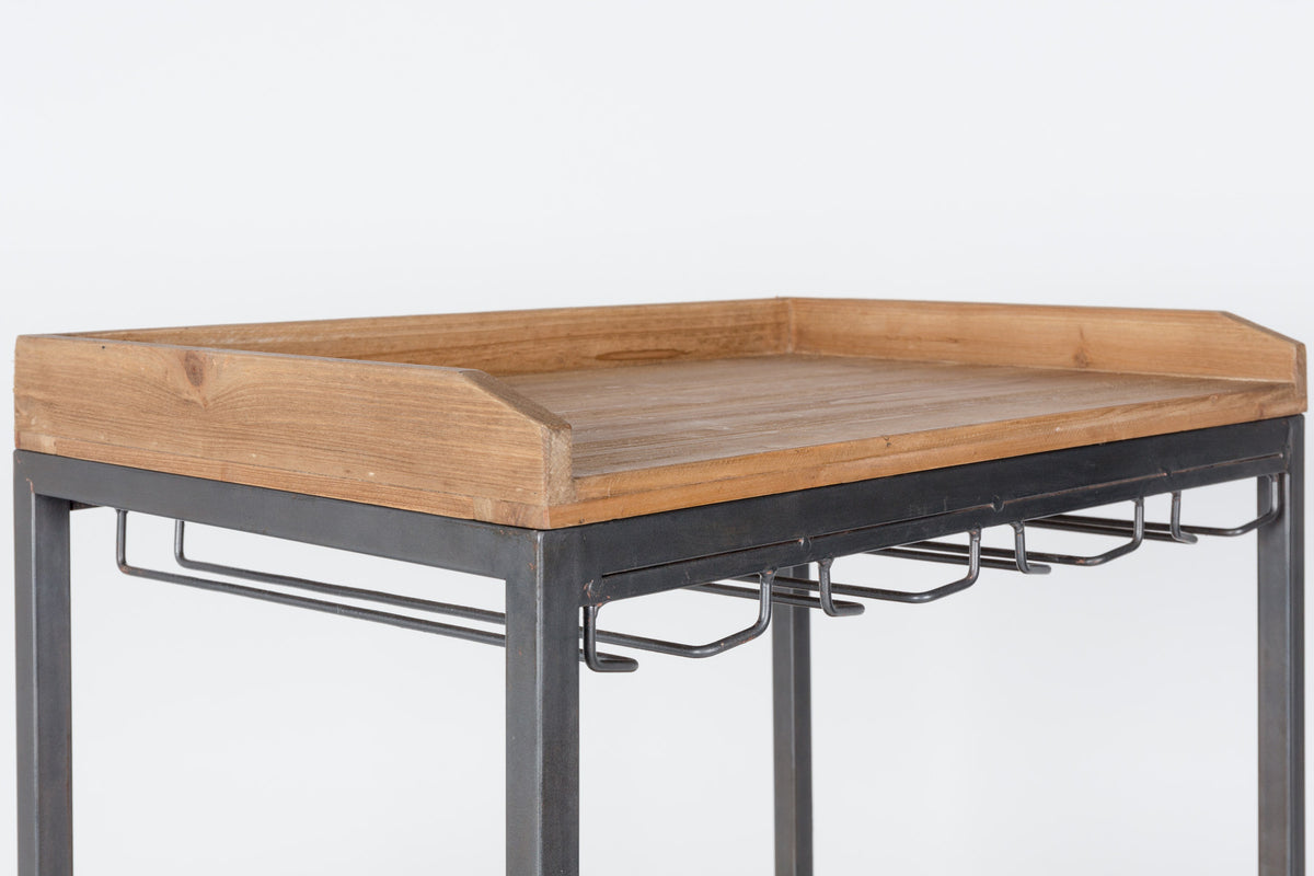 Cabinet Edgar in Braun präsentiert im Onlineshop von KAQTU Design AG. Vitrine ist von White Label Living