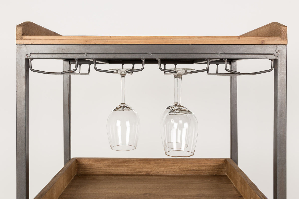Cabinet Edgar in Braun präsentiert im Onlineshop von KAQTU Design AG. Vitrine ist von White Label Living