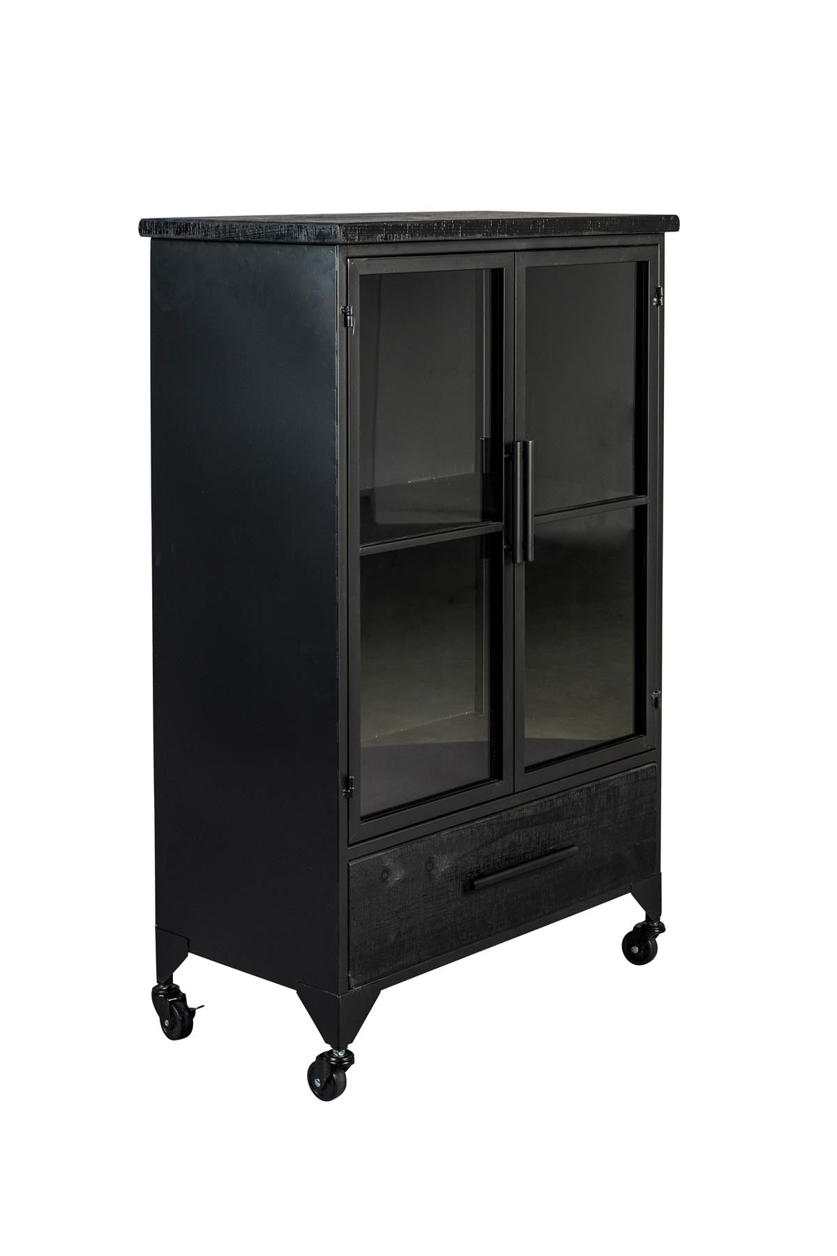Cabinet FERRE in Schwarz präsentiert im Onlineshop von KAQTU Design AG. Vitrine ist von White Label Living