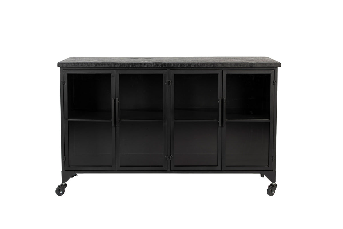Cabinet FERRE in Schwarz präsentiert im Onlineshop von KAQTU Design AG. Vitrine ist von White Label Living