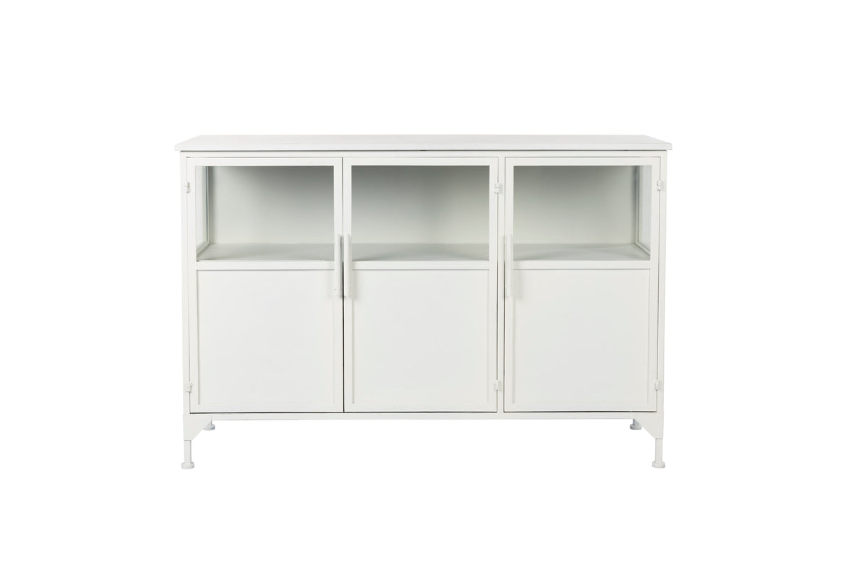 Sidbeoard MIYA LOW 3türig in Weiss präsentiert im Onlineshop von KAQTU Design AG. Sideboard ist von White Label Living