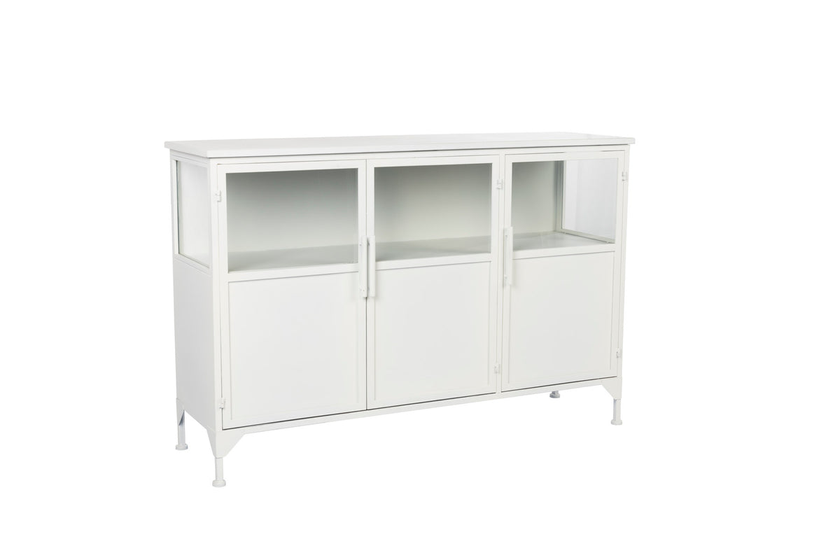 Sidbeoard MIYA LOW 3türig in Weiss präsentiert im Onlineshop von KAQTU Design AG. Sideboard ist von White Label Living