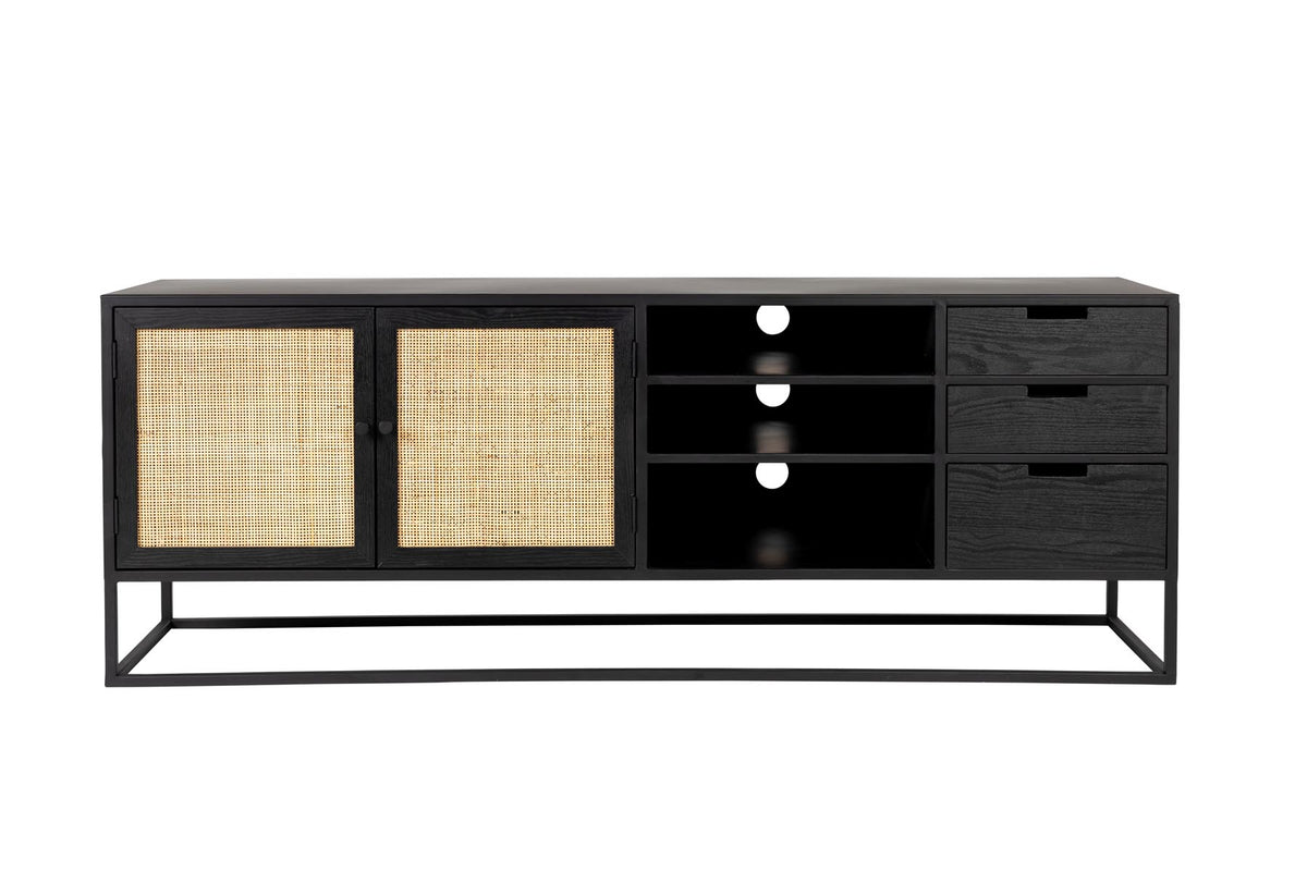 Sideboard Guuji in Schwarz/Natur präsentiert im Onlineshop von KAQTU Design AG. Sideboard ist von White Label Living