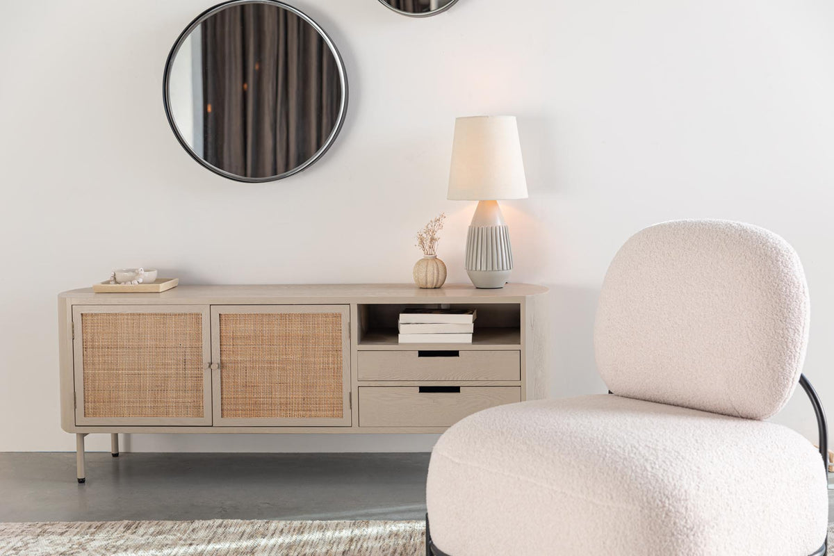 Sideboard Amaya in beige präsentiert im Onlineshop von KAQTU Design AG. Sideboard ist von White Label Living