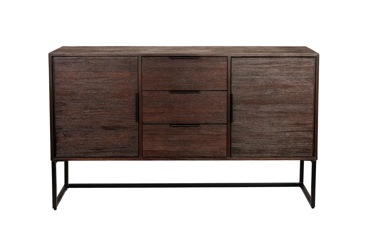 Sideboard Webster hoch in Braun präsentiert im Onlineshop von KAQTU Design AG. High-Sideboard ist von White Label Living