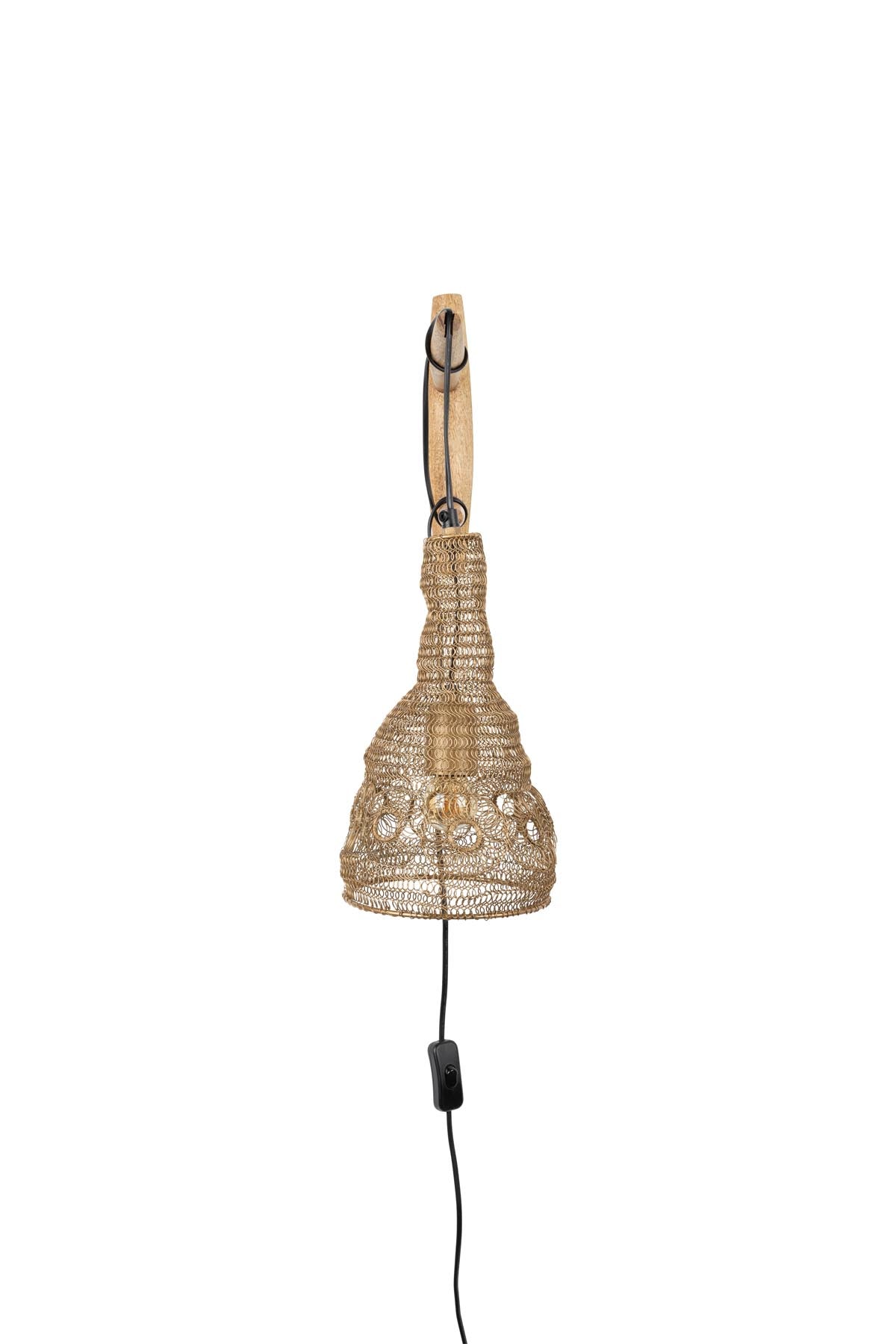 Wandleuchte ALEN in Natur/Gold präsentiert im Onlineshop von KAQTU Design AG. Wandleuchte ist von White Label Living