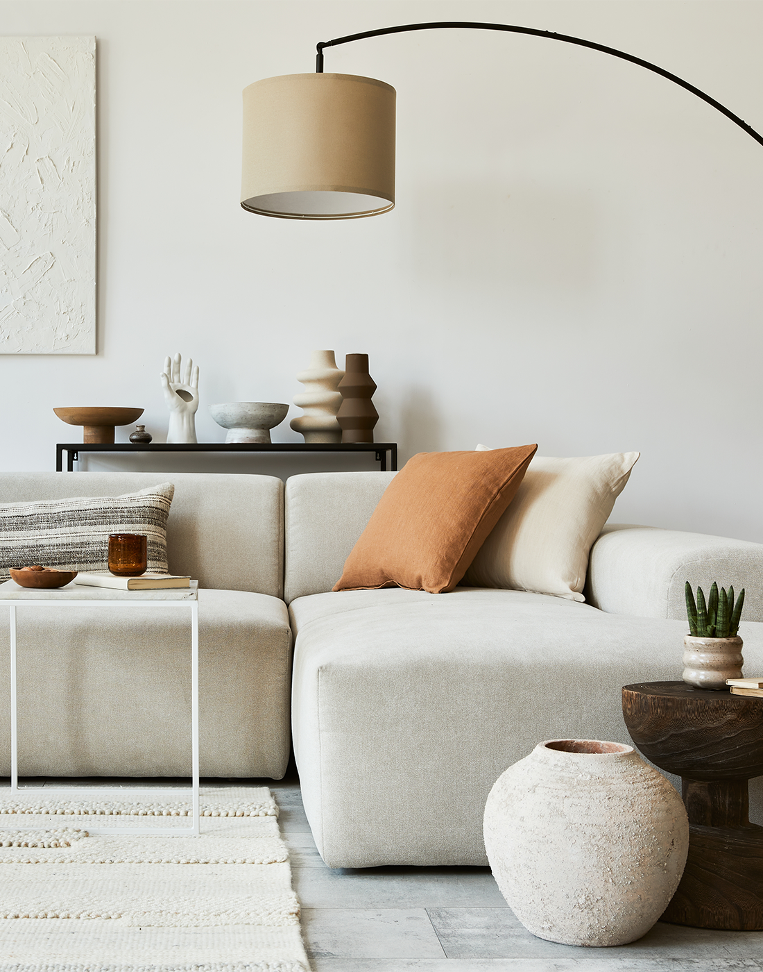 Wohnzimmer schön eingerichtet