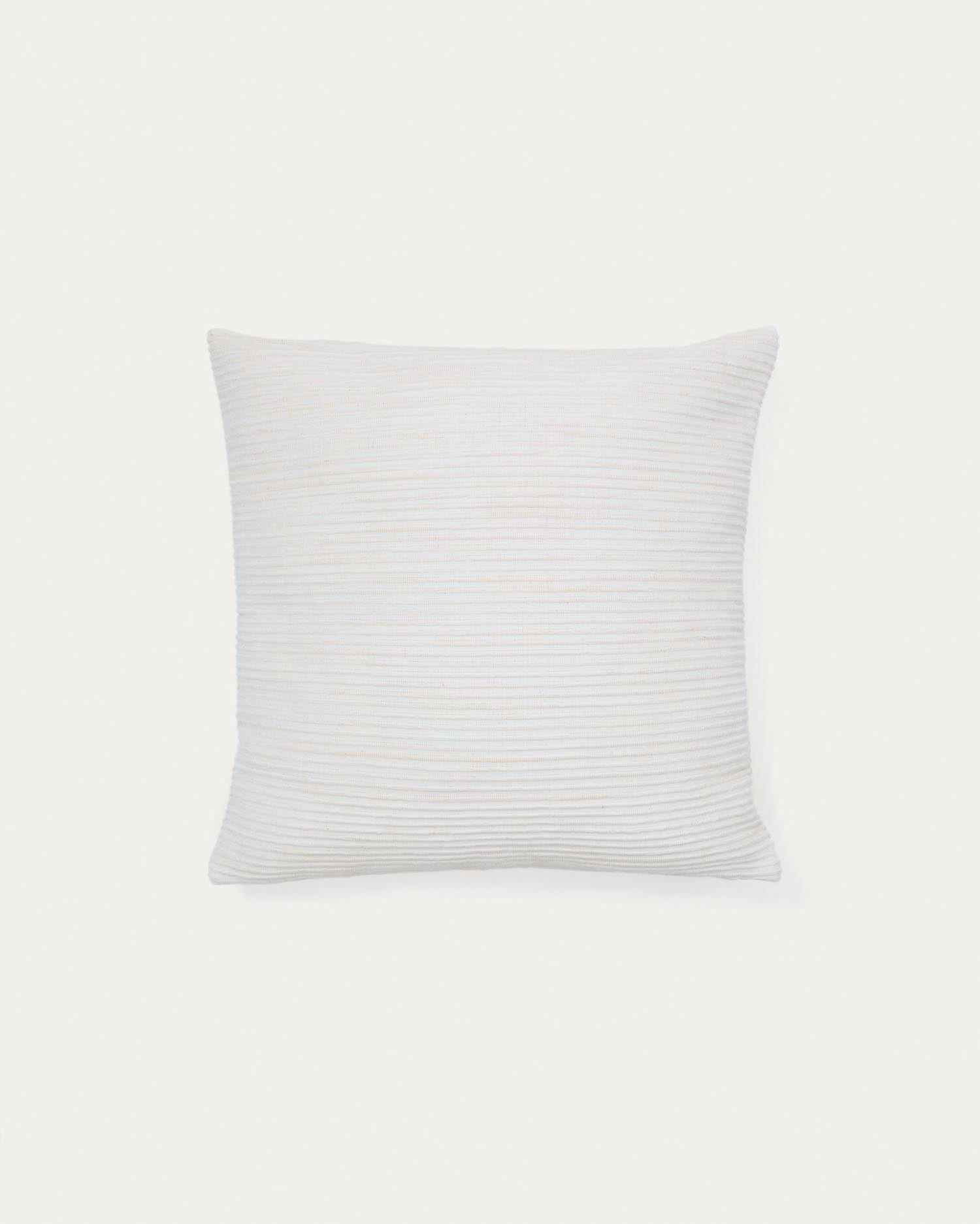 Kissenbezug Minec 100% Baumwolle beige 45 x 45 cm in Weiss präsentiert im Onlineshop von KAQTU Design AG. Deko Kissenbezug ist von Kave Home