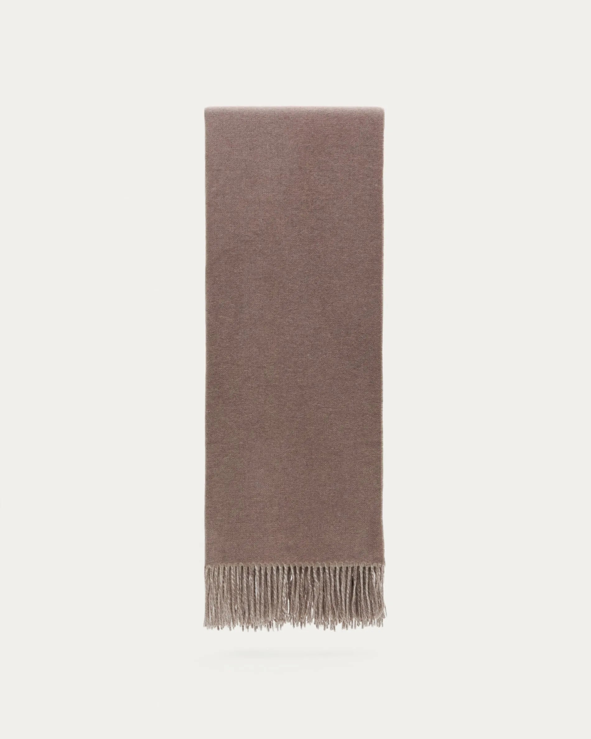 Elegante Decke in Braun und Beige, 170x130 cm, aus weicher Wollmischung für stilvolle Gemütlichkeit.