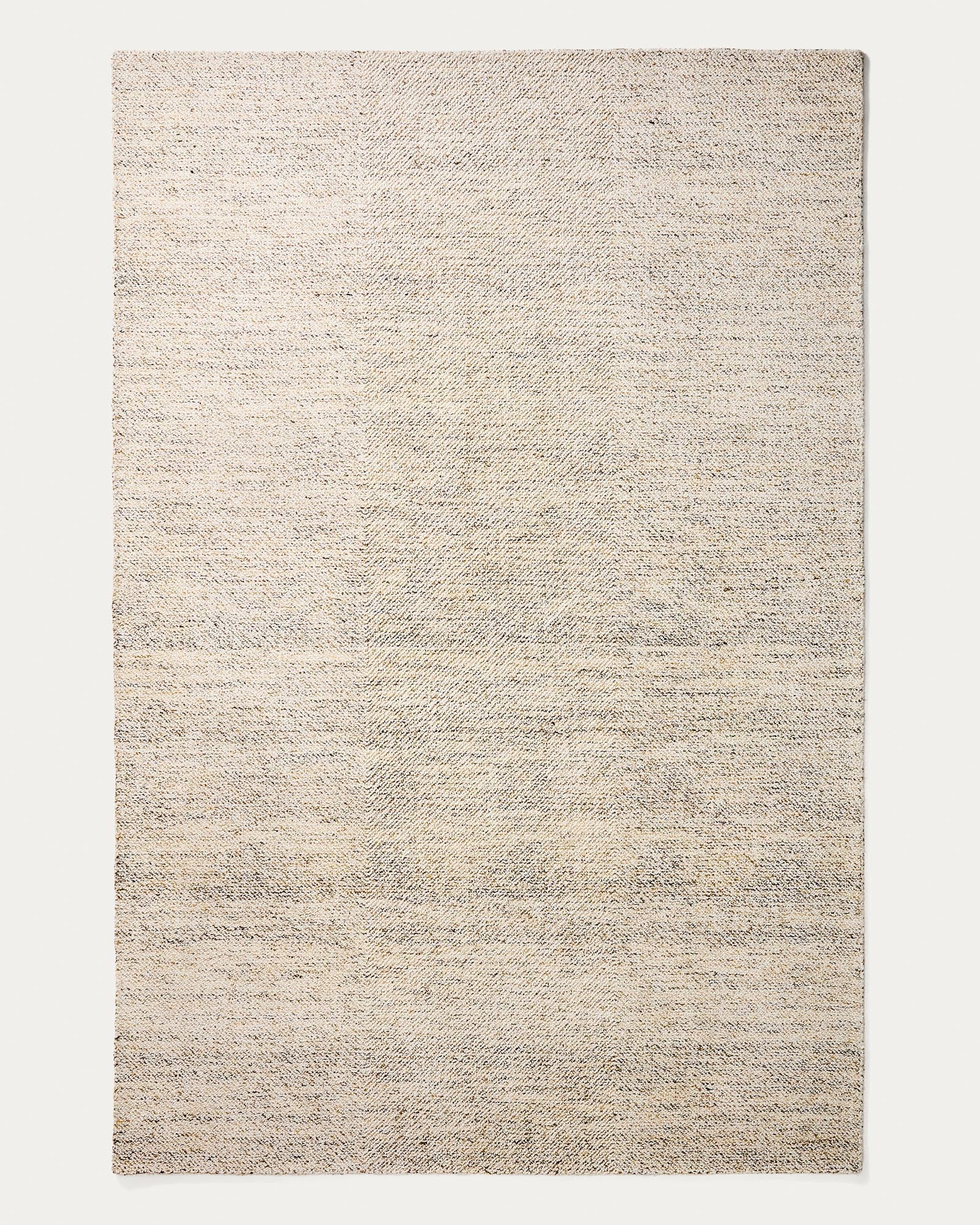 Teppich Lenuo aus Wolle und Baumwolle mit Jacquardmuster in Écru 200 x 300 cm in Ecru präsentiert im Onlineshop von KAQTU Design AG. Teppich ist von Kave Home