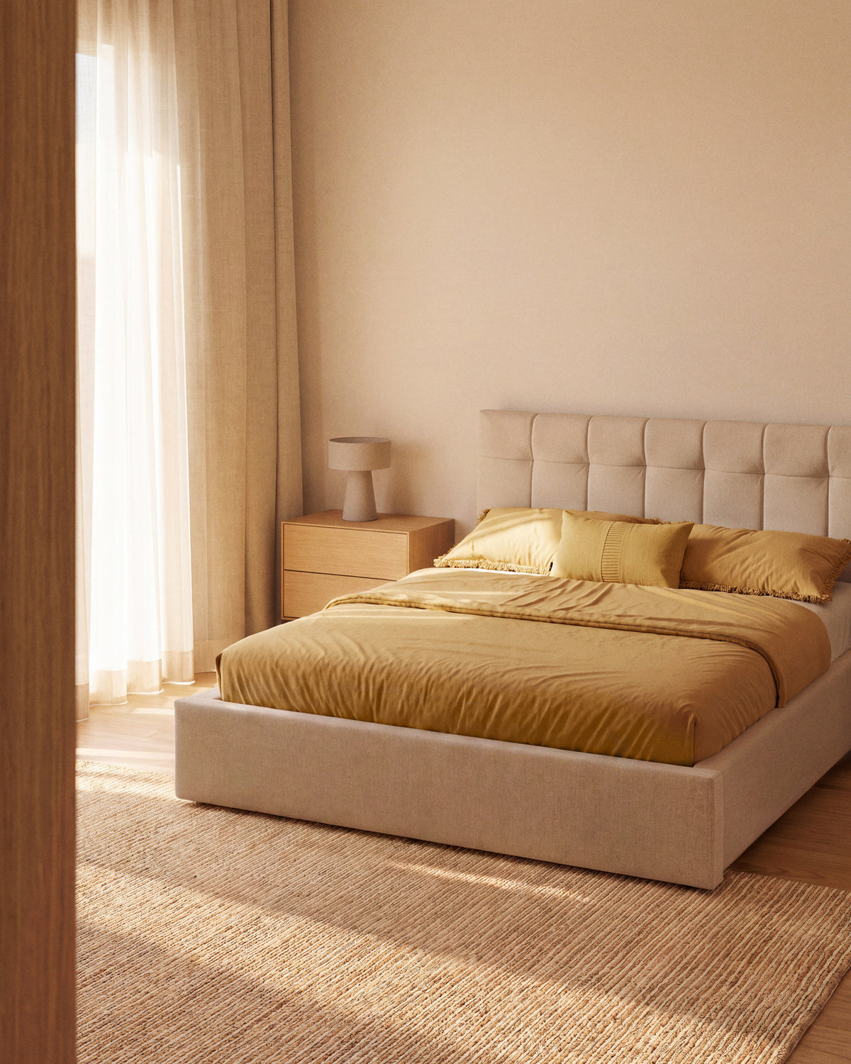 Teppich Derule aus Jute und Wolle in Beige 200 x 300 cm in Natur präsentiert im Onlineshop von KAQTU Design AG. Teppich ist von Kave Home