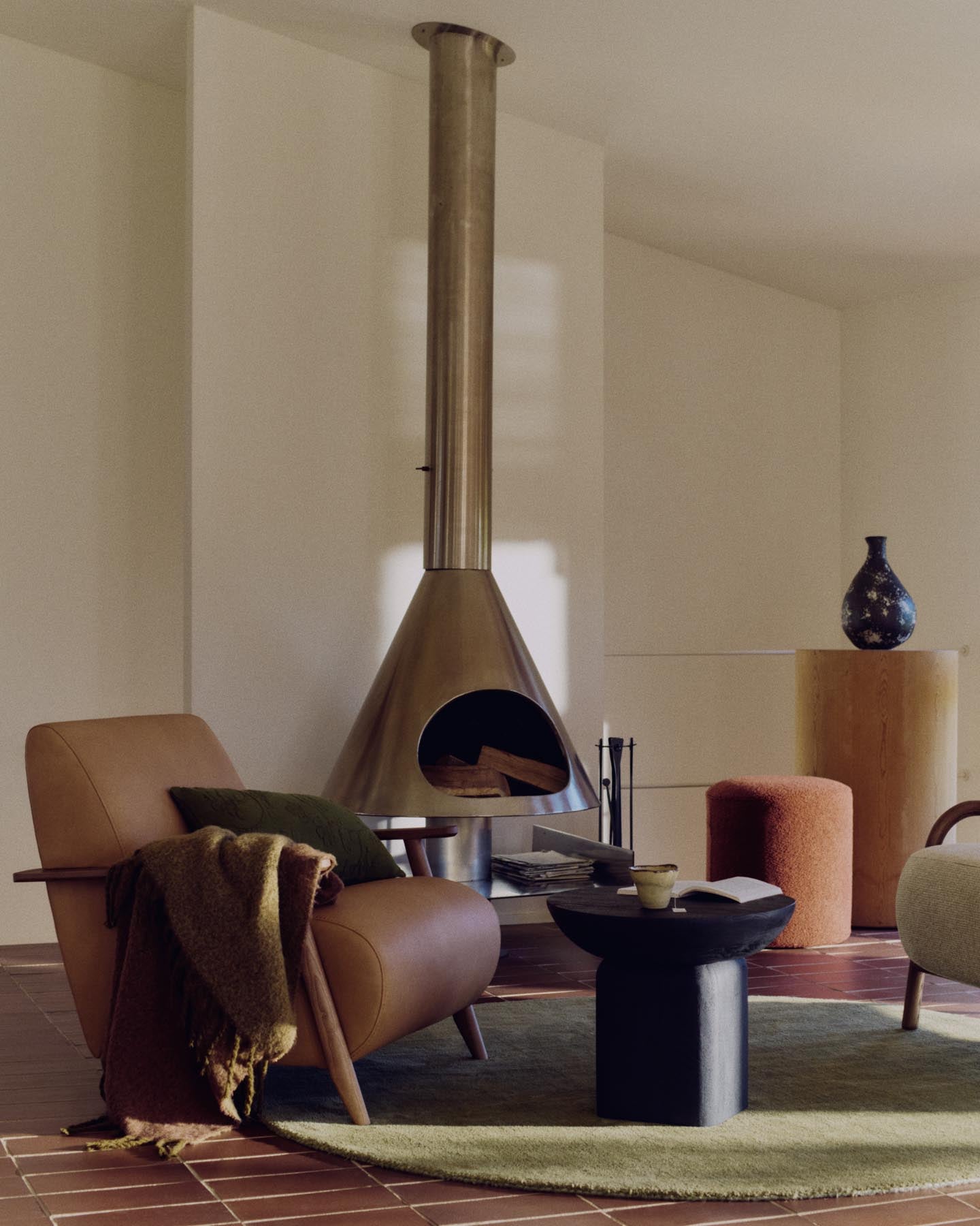 Runder Teppich Empuries, grün, Ø 200 cm in Grün präsentiert im Onlineshop von KAQTU Design AG. Teppich ist von Kave Home