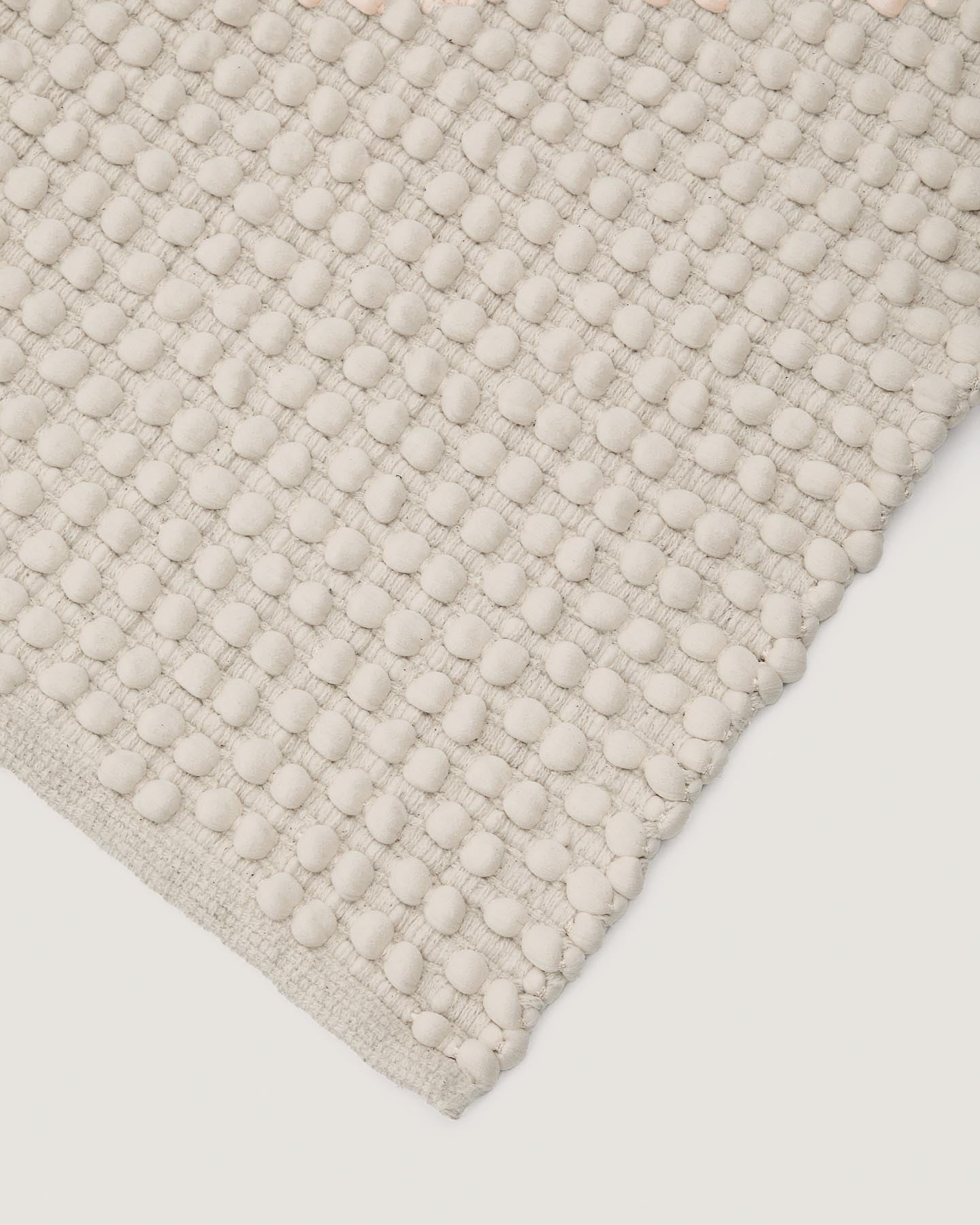 Teppichläufer Mascarell Baumwolle und Polyester weiss 70 x 140 cm in Weiss präsentiert im Onlineshop von KAQTU Design AG. Teppich ist von Kave Home