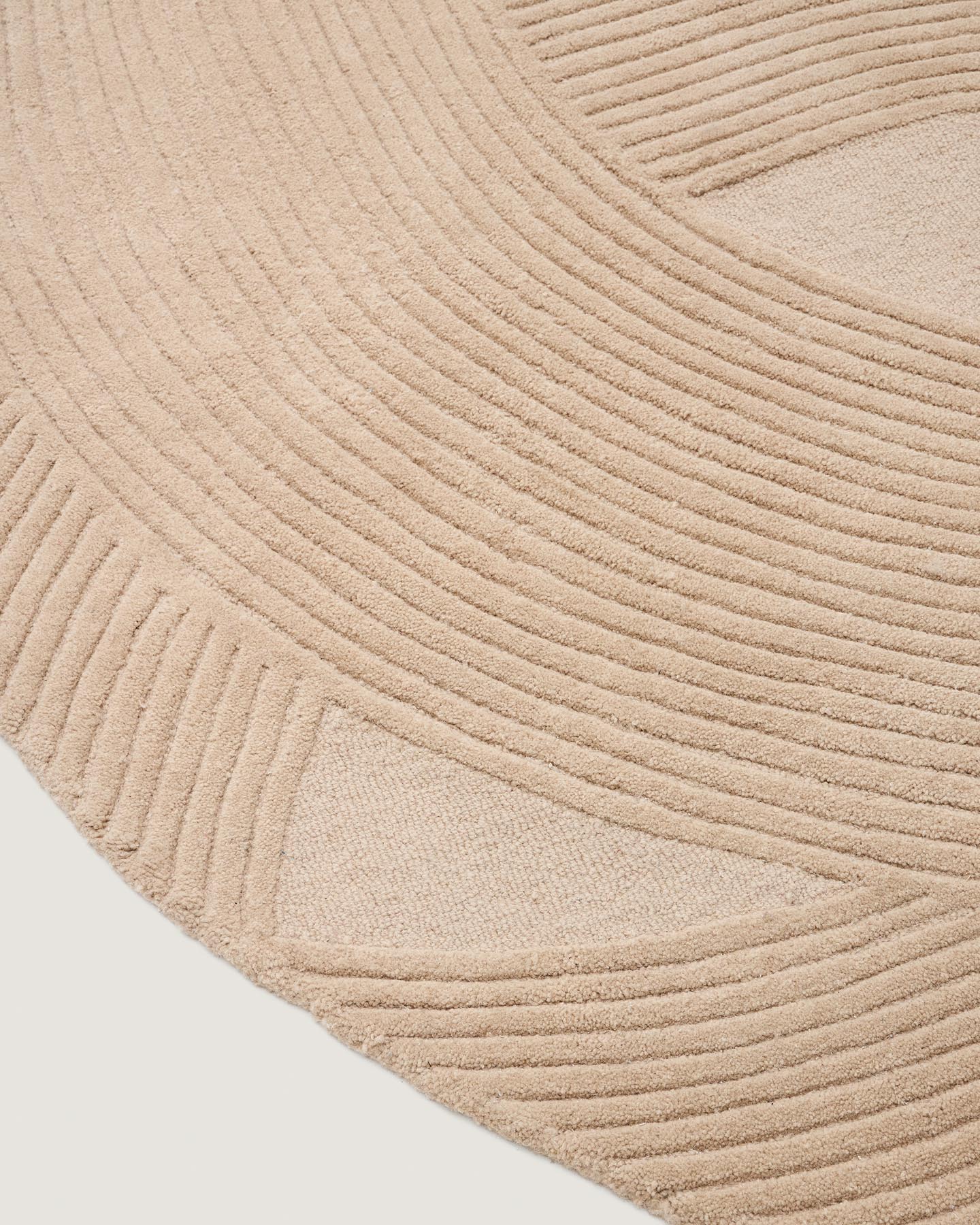 Teppich Domm aus Wolle beige 160 x 230 cm in Ecru präsentiert im Onlineshop von KAQTU Design AG. Teppich ist von Kave Home