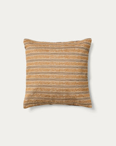 Kissenbezug Tavina aus 100 % Baumwolle in Braun mit Stickerei, 50 x 50 cm