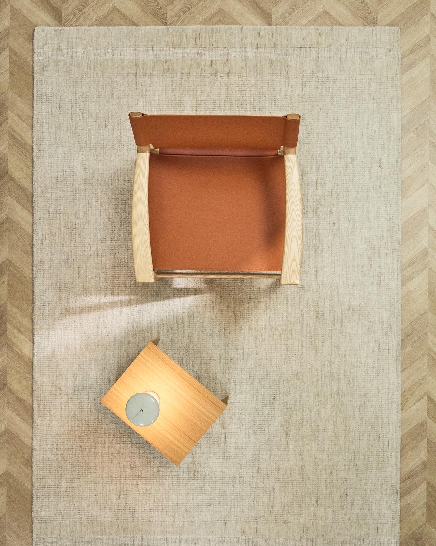 Wollteppich Dalena mit Jacquard-Streifenmuster, beige, 230 x 160 cm in Natur präsentiert im Onlineshop von KAQTU Design AG. Teppich ist von Kave Home