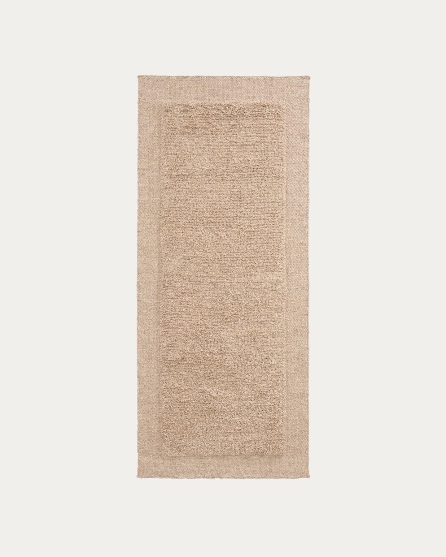 Läufer aus Wolle Marely, beige, 200 x 80 cm in Beige präsentiert im Onlineshop von KAQTU Design AG. Teppich ist von Kave Home