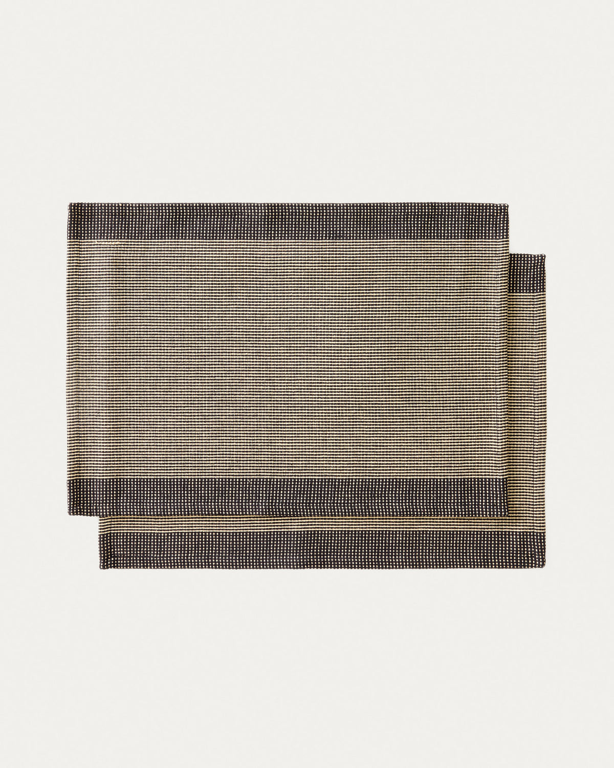 Set Briven mit 2 Tischdecken aus 100 % Baumwolle, Schwarz, 35 x 50 cm in Schwarz präsentiert im Onlineshop von KAQTU Design AG. Tischdecke ist von Kave Home