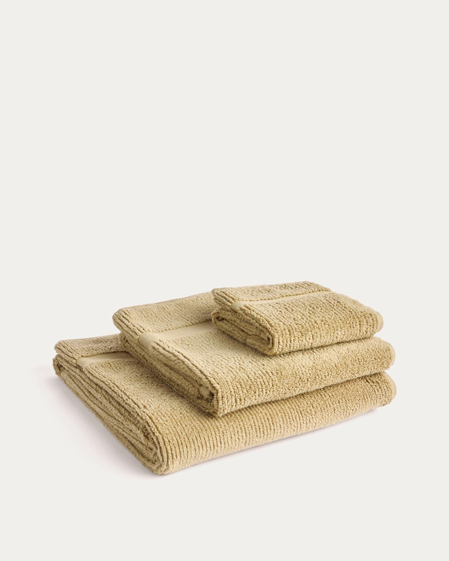 Toilettenhandtuch Olvira aus 100 % Baumwolle mit Jacquard-Muster, dunkelgrün, 30 x 50 cm in Dunkelgrün präsentiert im Onlineshop von KAQTU Design AG. Handtuch ist von Kave Home