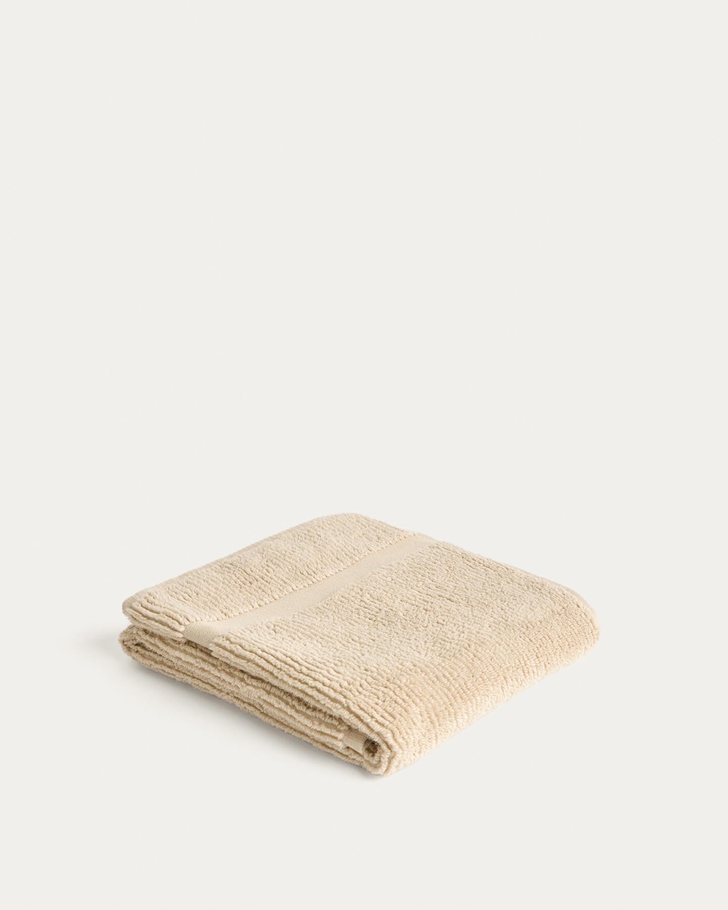 Handtuch Olvira aus 100 % Baumwolle mit Jacquard-Muster, beige, 50 x 90 cm in Beige präsentiert im Onlineshop von KAQTU Design AG. Handtuch ist von Kave Home