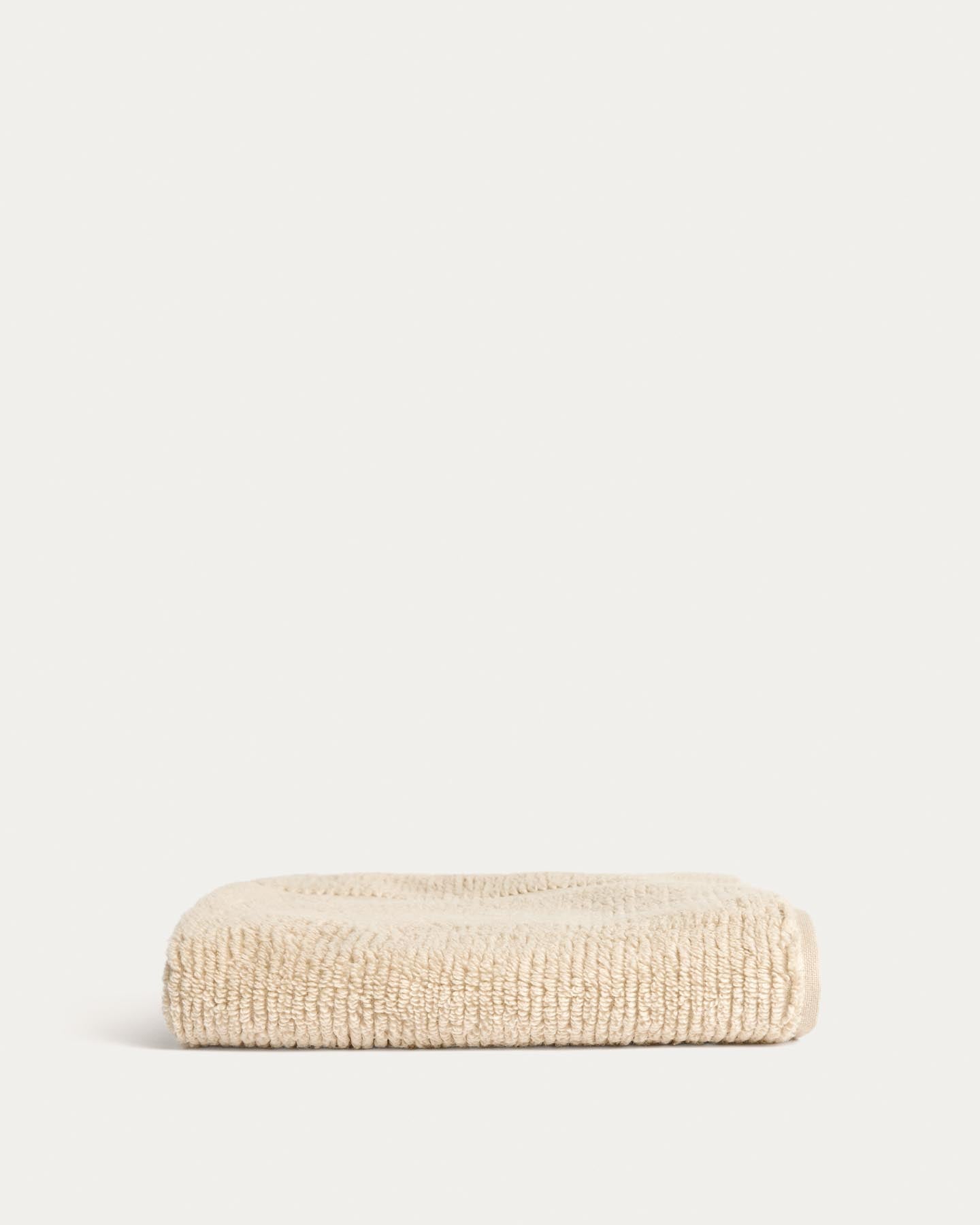 Handtuch Olvira aus 100 % Baumwolle mit Jacquard-Muster, beige, 50 x 90 cm in Beige präsentiert im Onlineshop von KAQTU Design AG. Handtuch ist von Kave Home