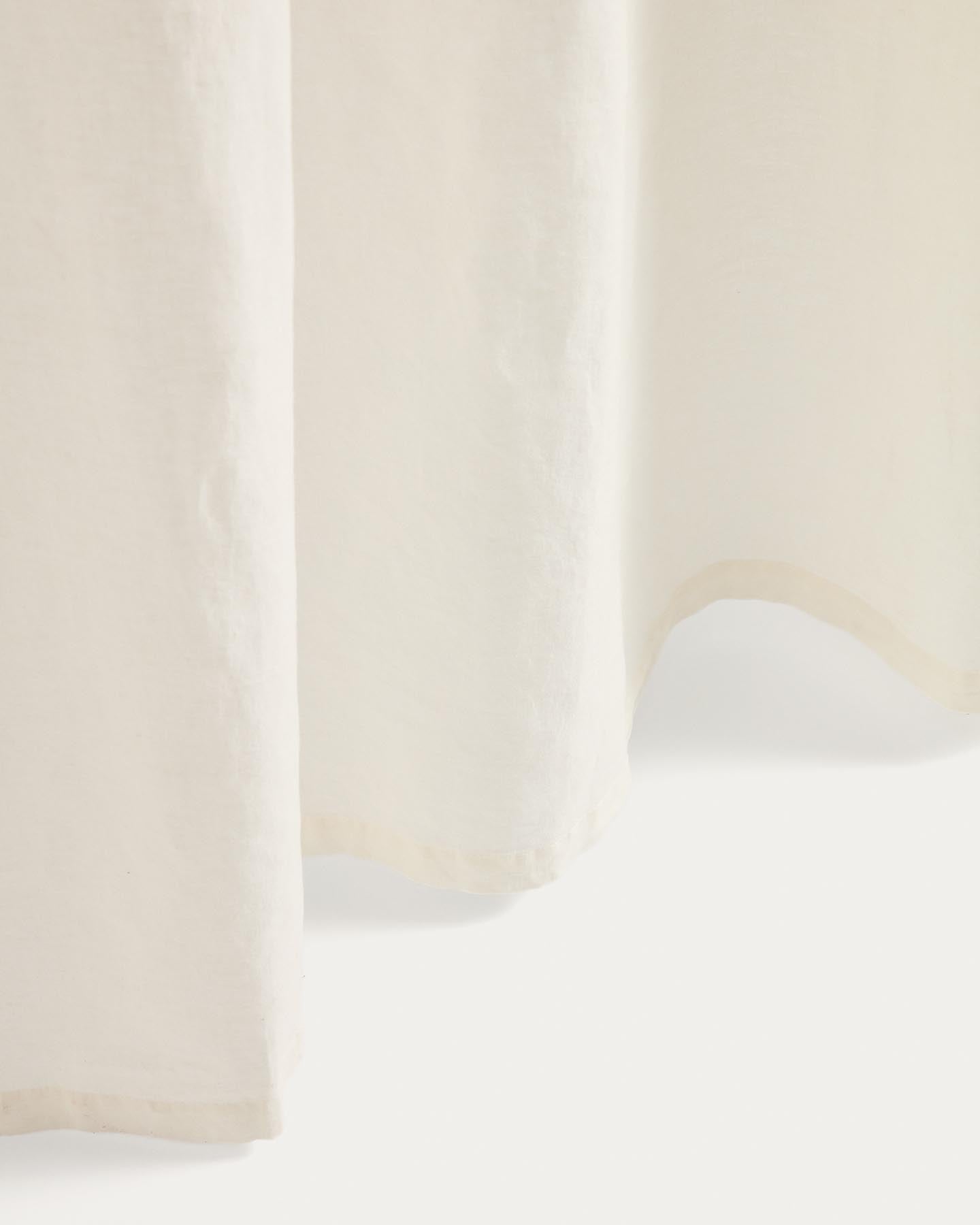 Vorhang Nolira aus Leinenmischung in Ecru 140 x 270 cm in Ecru präsentiert im Onlineshop von KAQTU Design AG. Vorhang ist von Kave Home