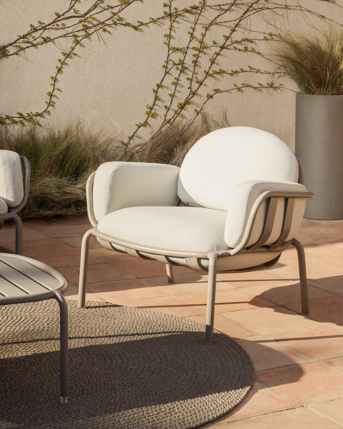 Teppich Despas aus Synthetikfaser écru Ø 200 cm in Ecru präsentiert im Onlineshop von KAQTU Design AG. Outdoor Teppich ist von Kave Home