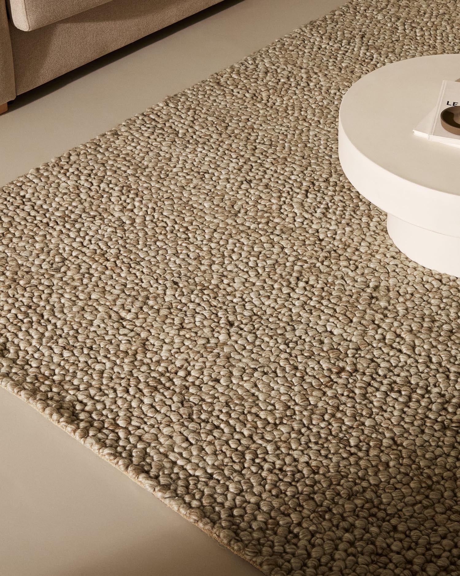Lubrin Teppich aus Wolle in Grau 200 x 300 cm