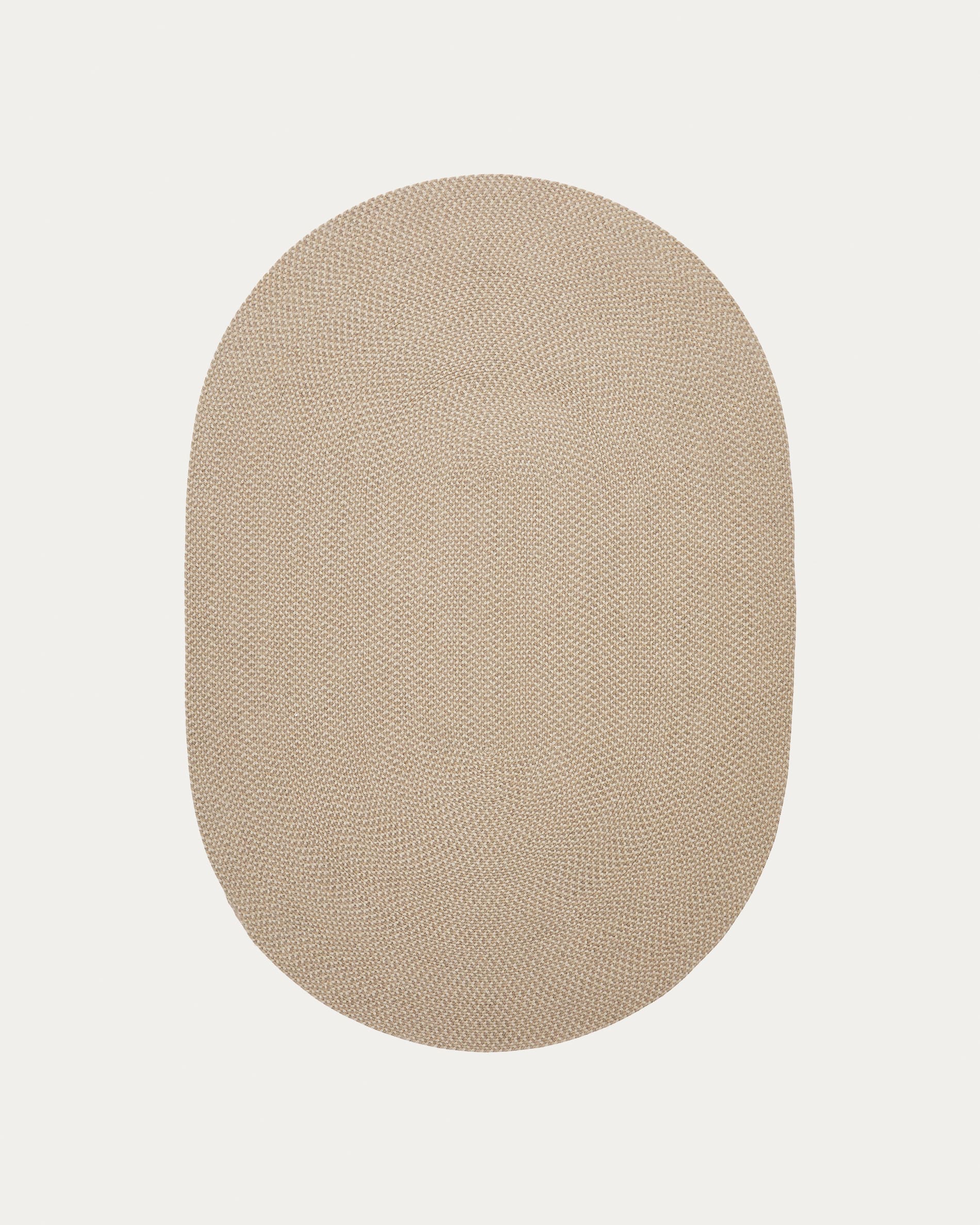 Rodhe Teppich oval 100 % PET beige 160 x 230 cm