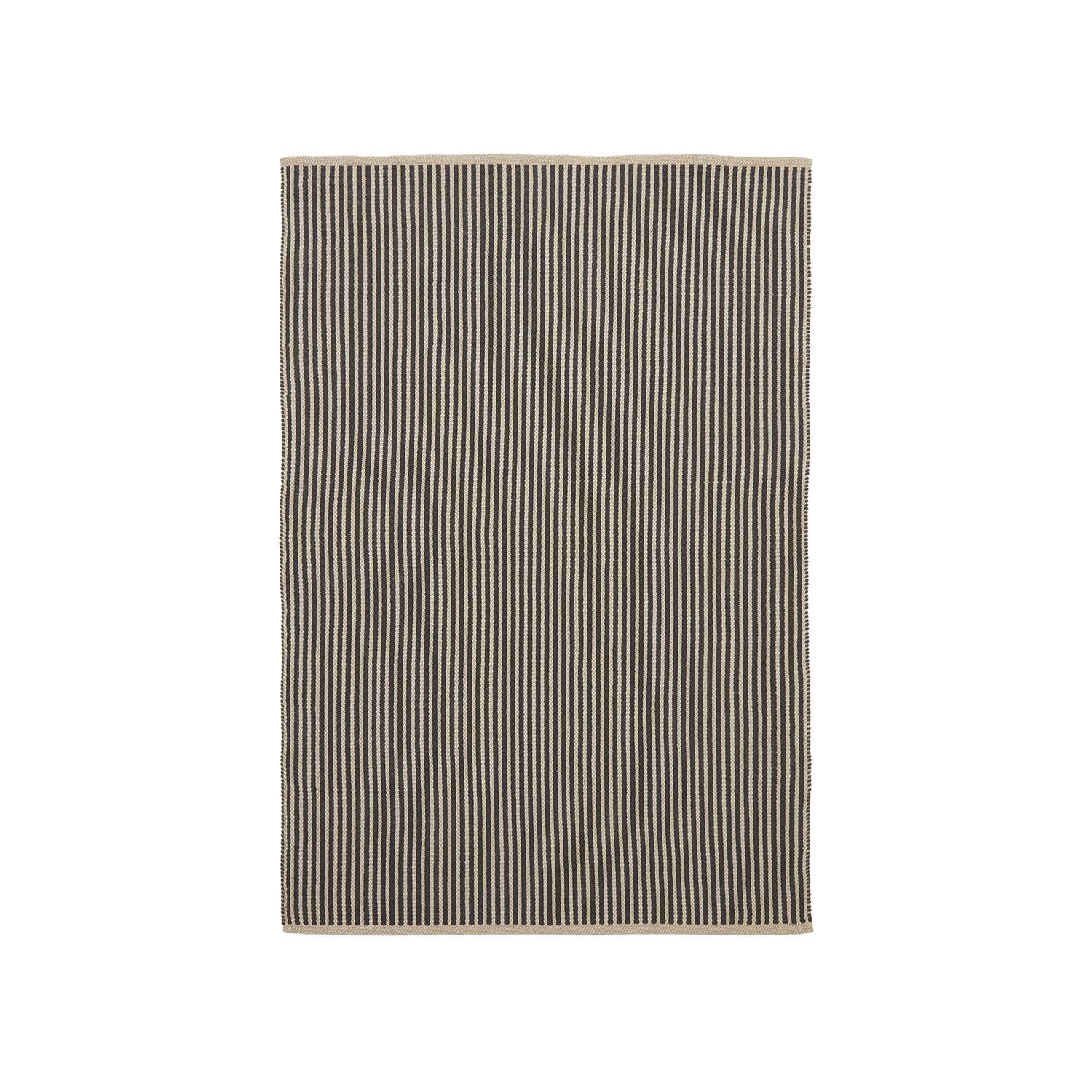 Satanca Teppich aus synthetischen Fasern gestreift beige und schwarz 160 x 230 cm