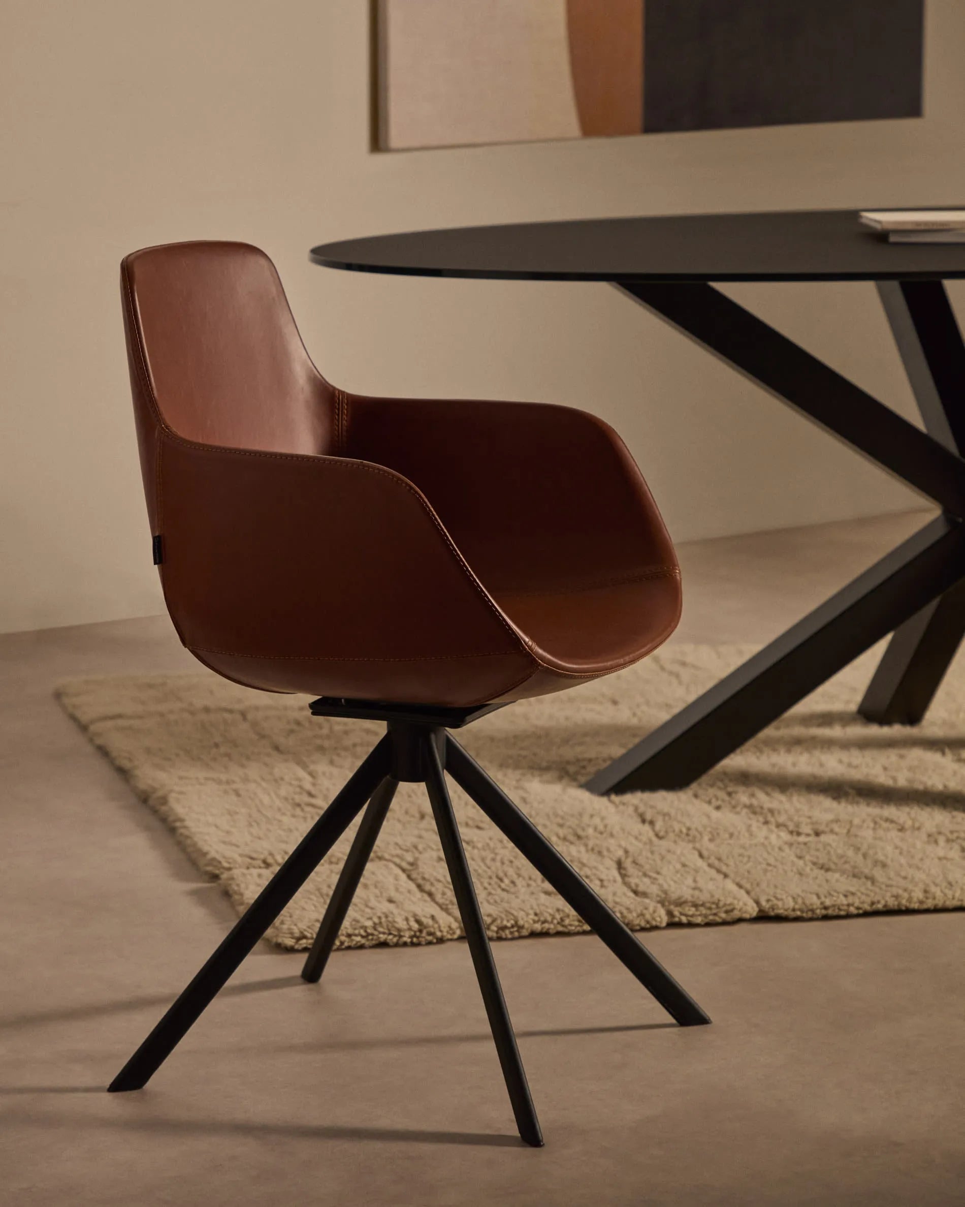 Eleganter Wollteppich in Ecru, 200x300 cm, mit Jacquard-Muster, langlebig und pflegeleicht, ideal für stilvolle Räume.