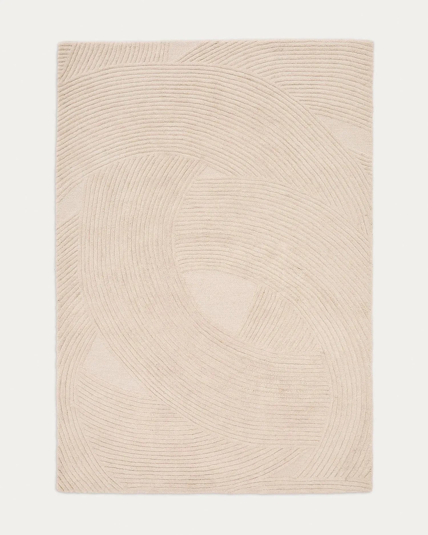 Teppich Domm aus Wolle weiß 200 x 300 cm in Beige präsentiert im Onlineshop von KAQTU Design AG. Teppich ist von Kave Home