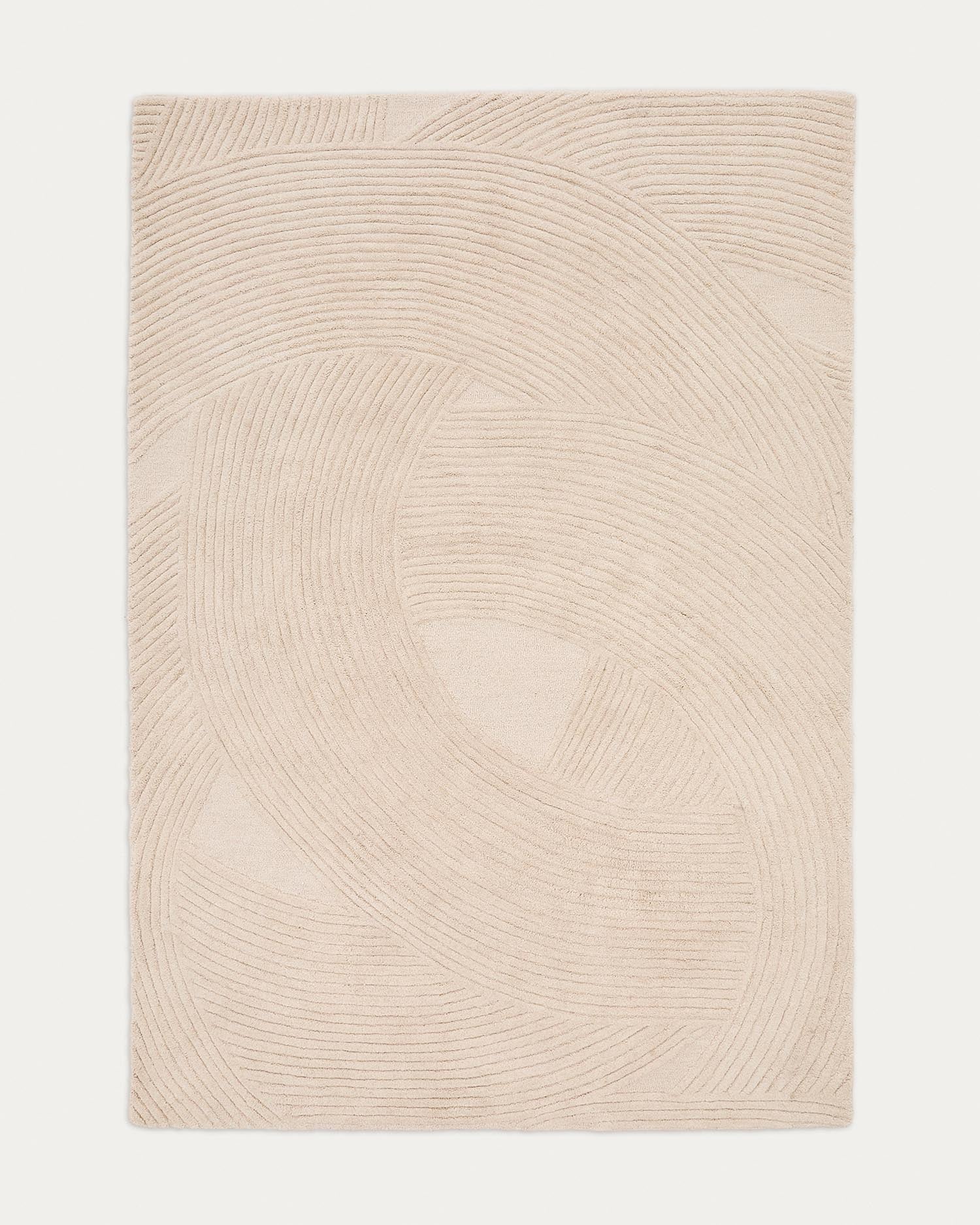 Teppich Domm aus Wolle weiß 200 x 300 cm