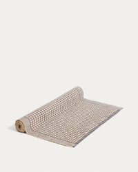 Runner da tavolo Berla in cotone e iuta, arancione, 50 x 150 cm