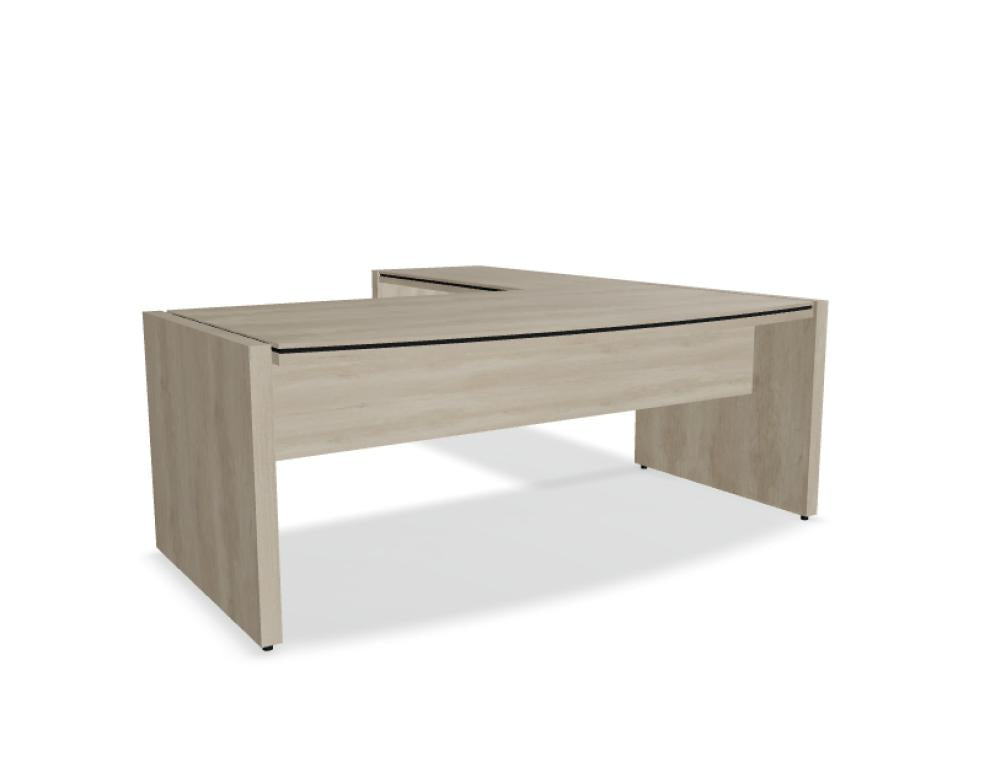 Status X01 - Chefschreibtisch in Eiche Grau präsentiert im Onlineshop von KAQTU Design AG. Schreibtisch ist von Mdd